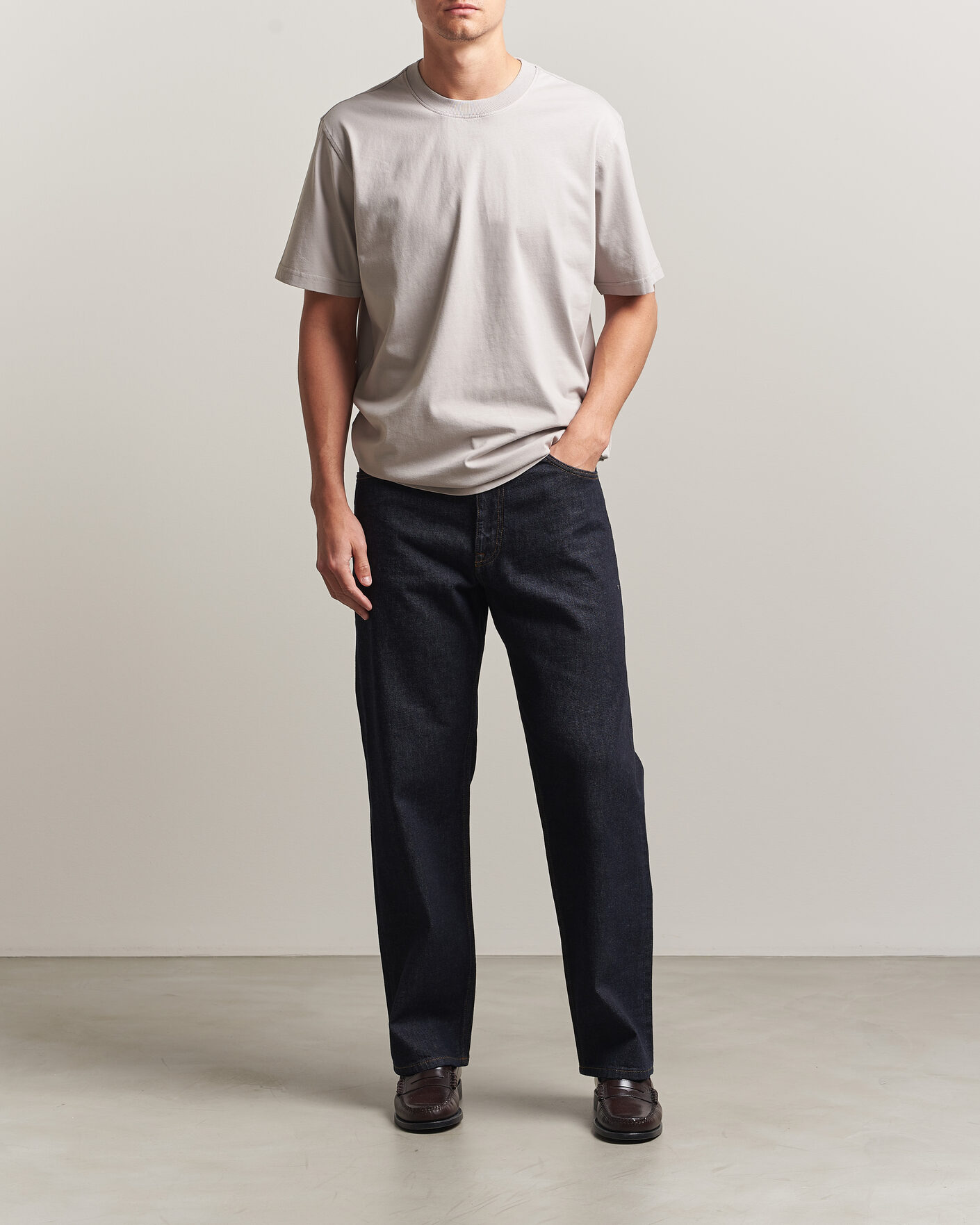 Herren | T-Shirts | NN07 | Adam Crew Neck T-Shirt Moon Dust
