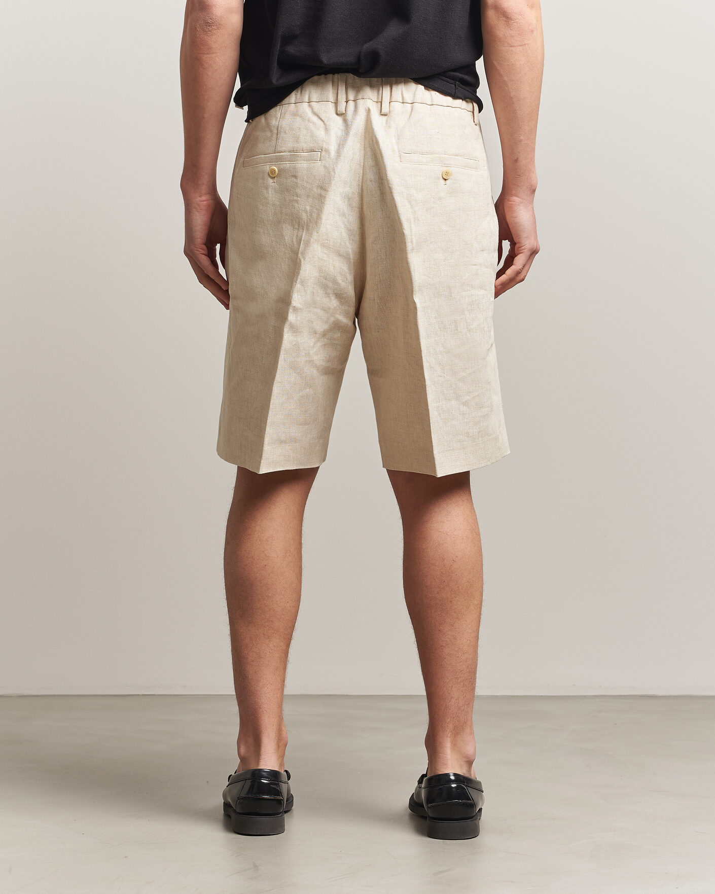 Herren | Shorts | NN07 | Kay Relaxed Fit Linen Drawstring Shorts Oat