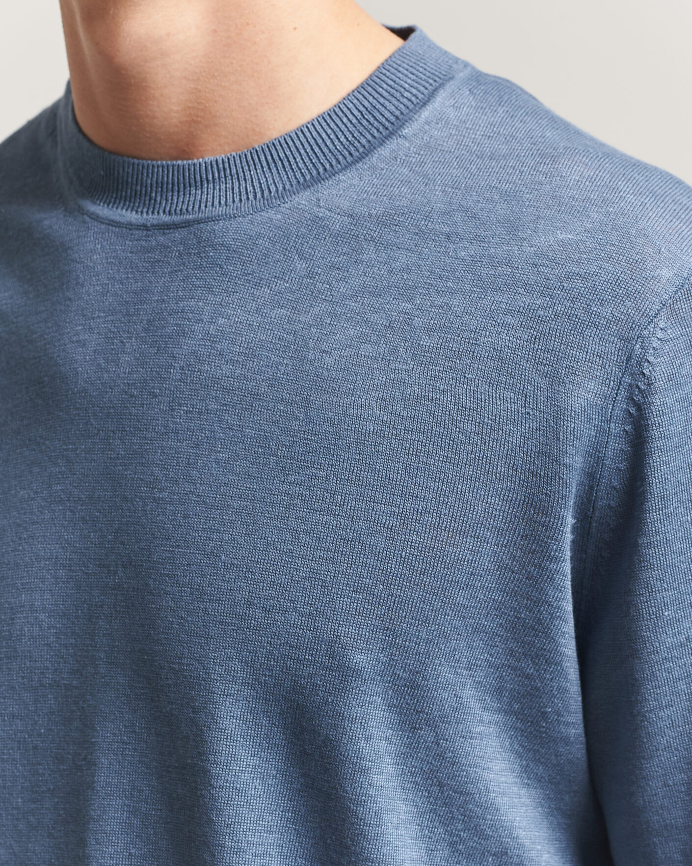 Herren | Pullover | NN07 | Ted Linen Knitted Sweater Stone Blue