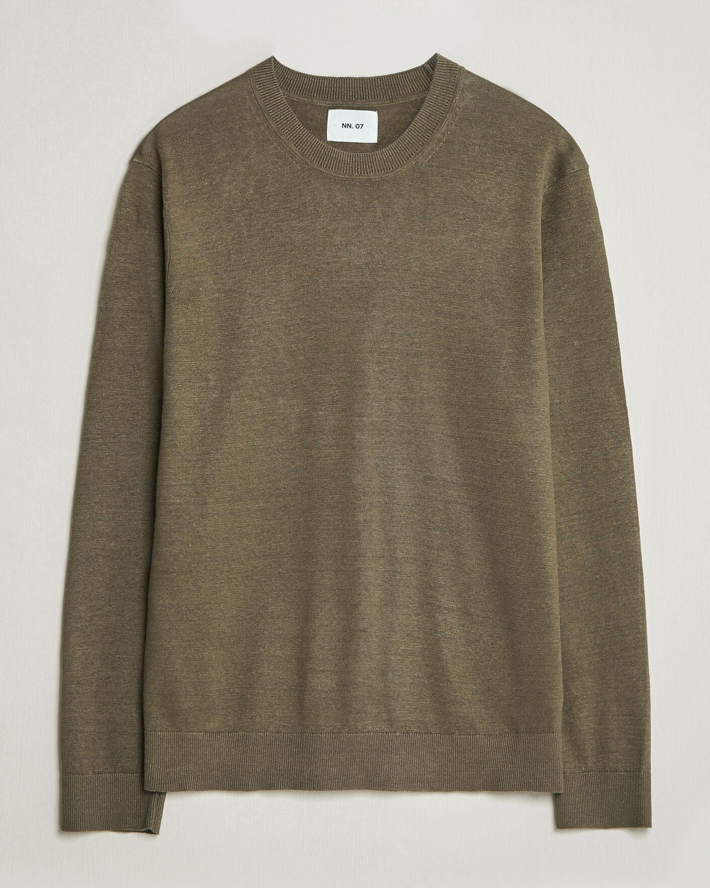 Herren | Pullover | NN07 | Ted Linen Knitted Sweater Capers Green