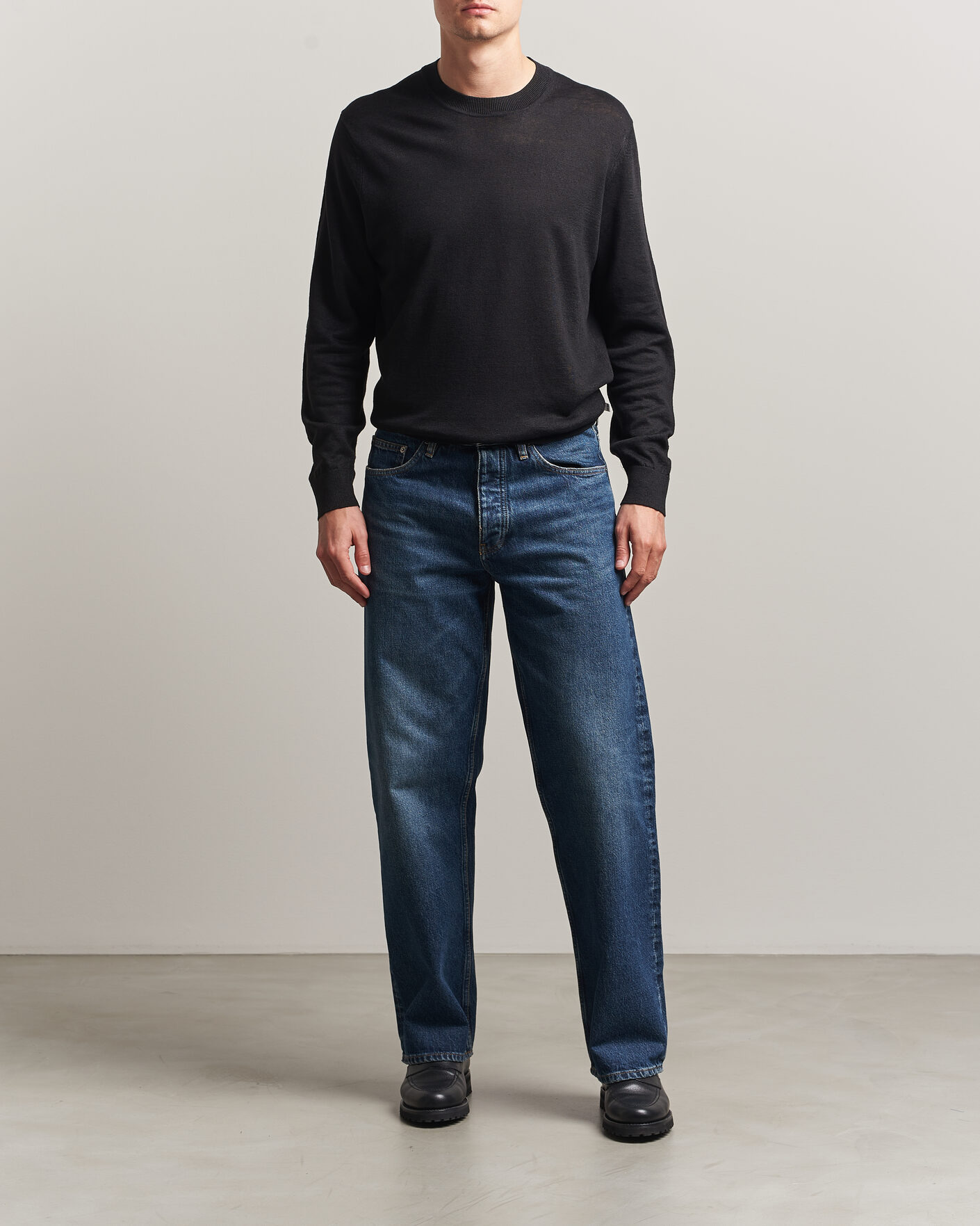 Herren | Pullover | NN07 | Ted Linen Knitted Sweater Black