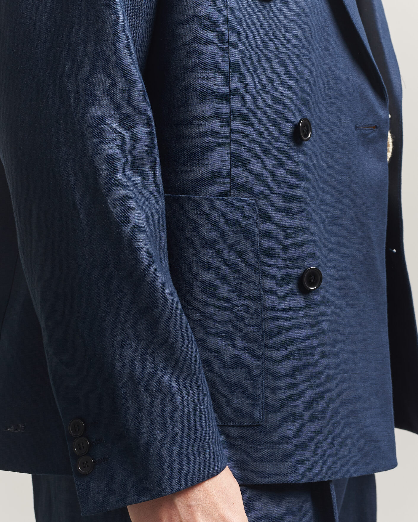 Herren | Sakkos | NN07 | Jordin Linen Double Breasted Blazer Navy Blue