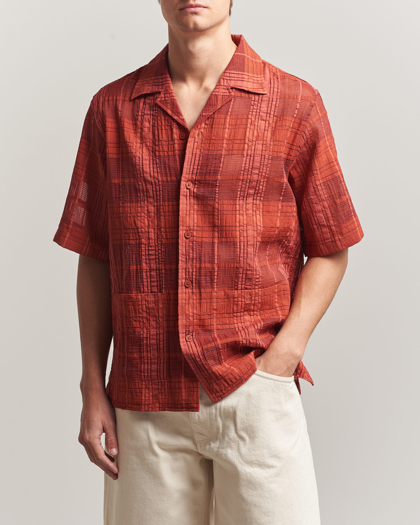 Herren | Hemden | NN07 | Ben Short Sleeve Shirt Sienna Heat