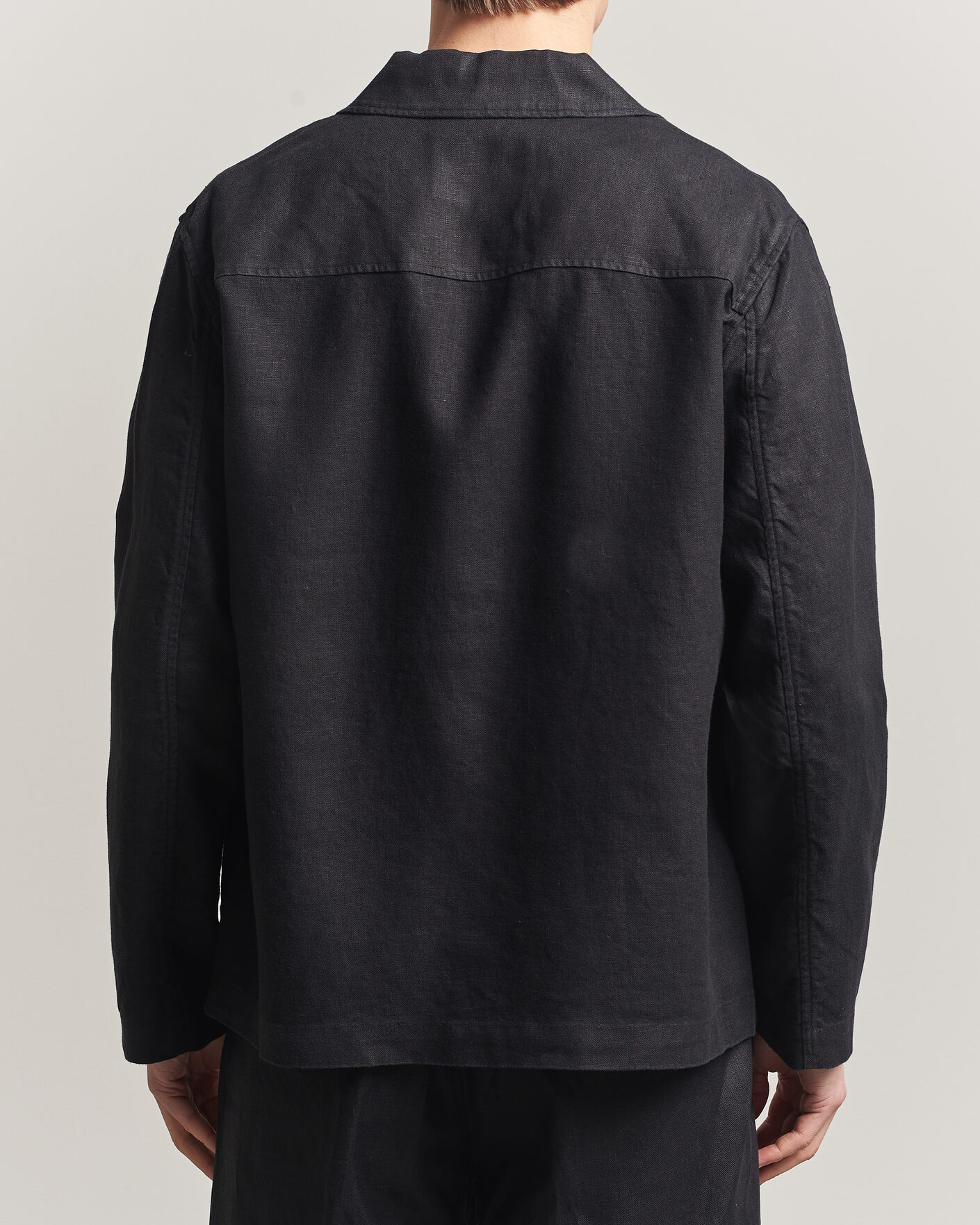 Herren | Hemden | NN07 | Morgan Linen Overshirt Black