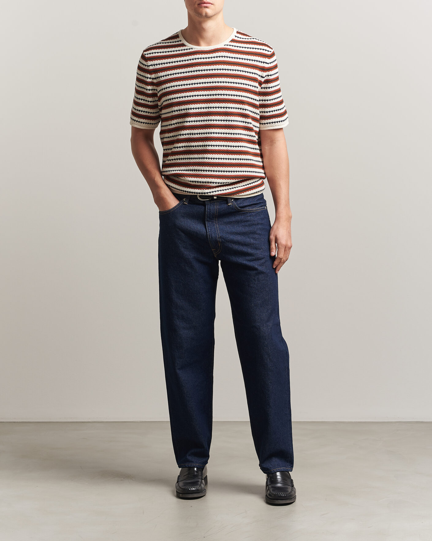 Herren | T-Shirts | NN07 | Bari Knitted Striped T-Shirt Multi