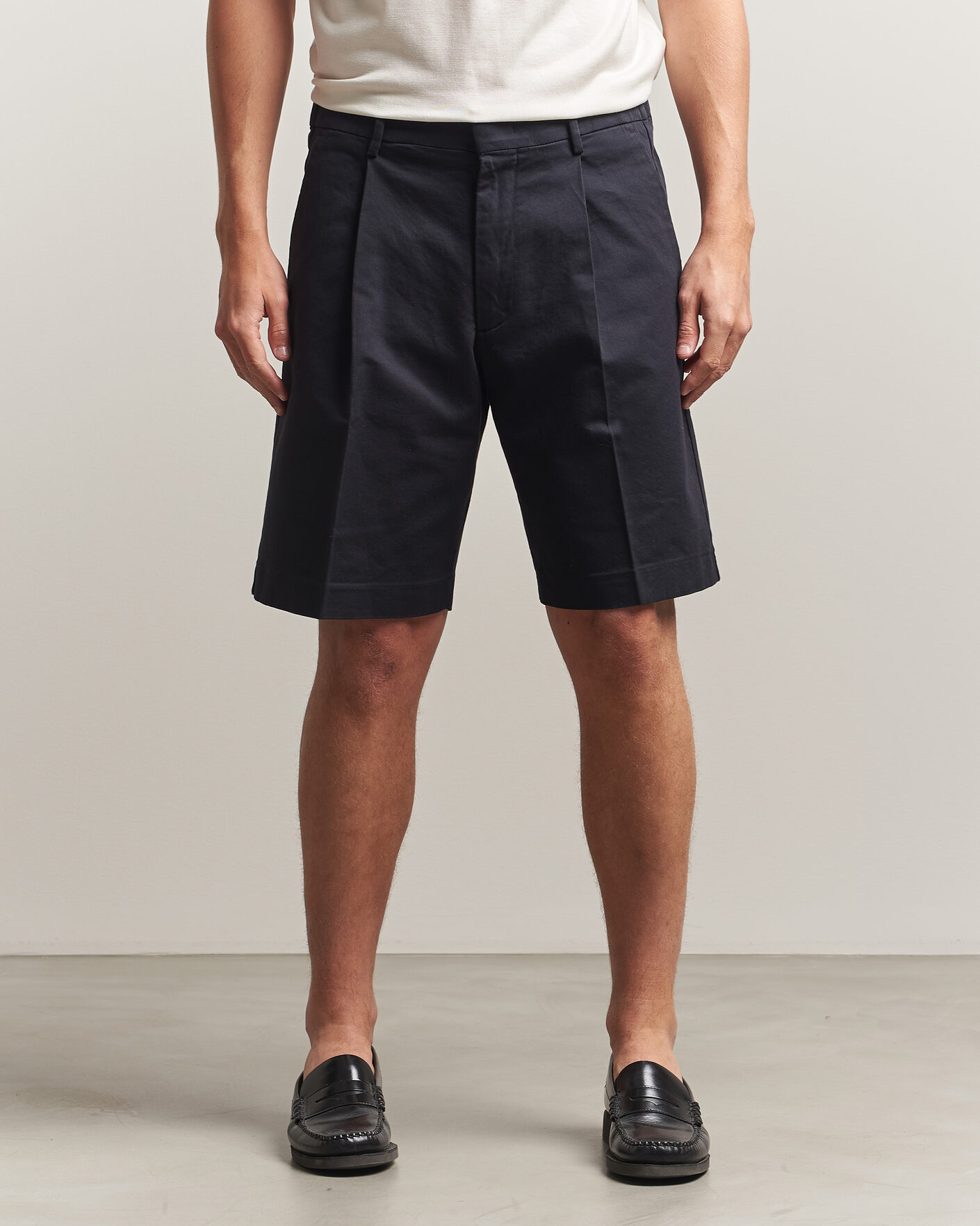 Herren | Shorts | NN07 | Kay Relaxed Fit Cotton Drawstring Shorts Navy Blue