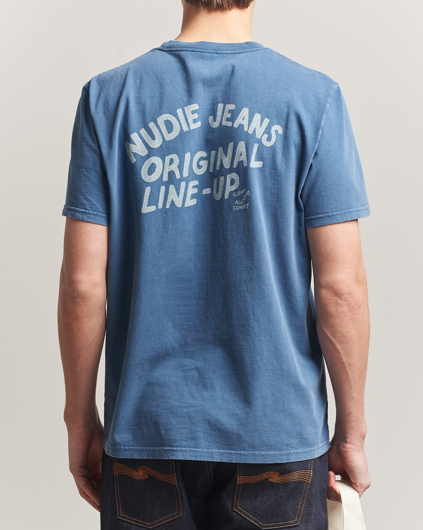 Herren | T-Shirts | Nudie Jeans | Roy OG Line-Up T-Shirt French Blue