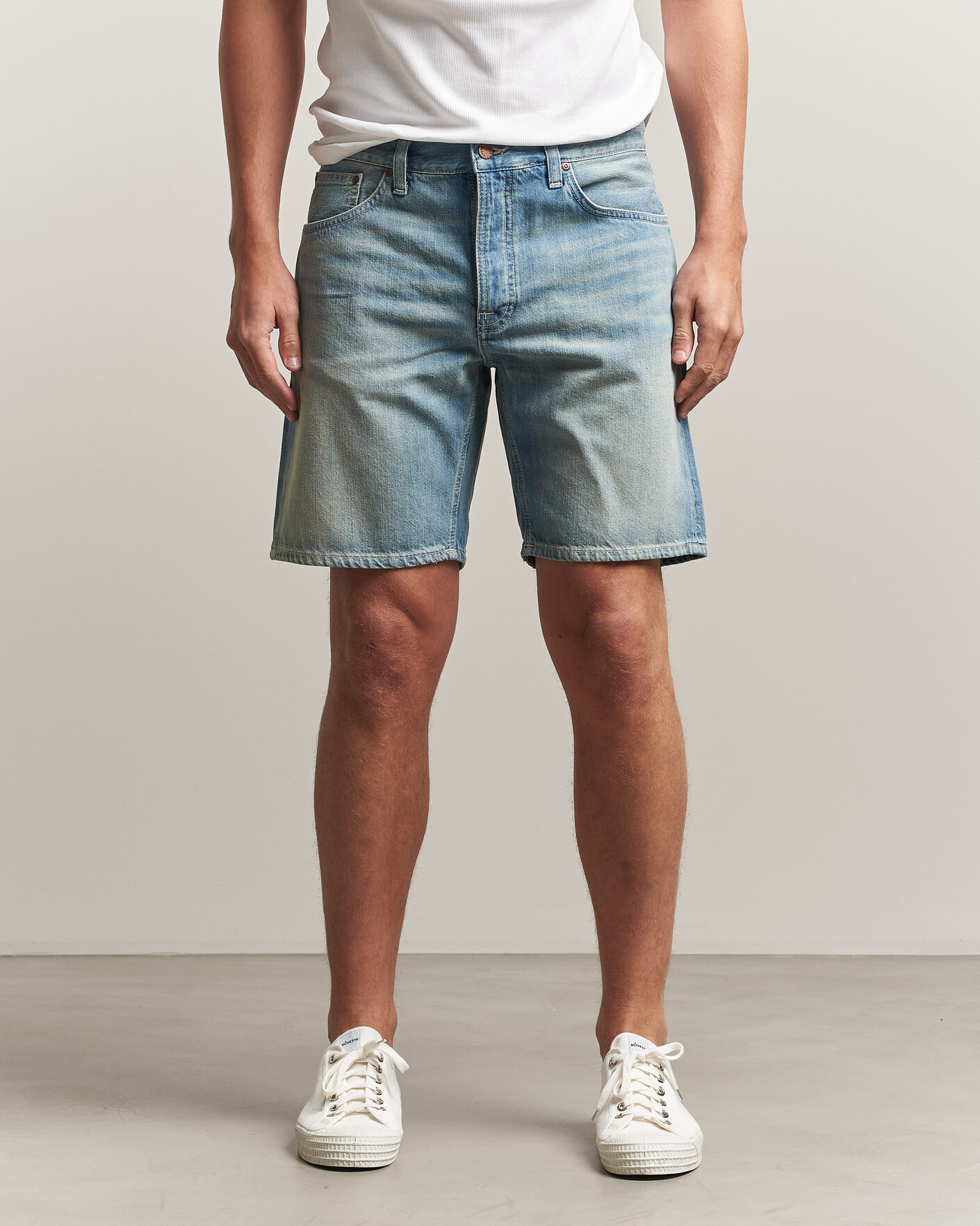 Herren | Shorts | Nudie Jeans | Seth Denim Shorts Drift Wood Light Blue