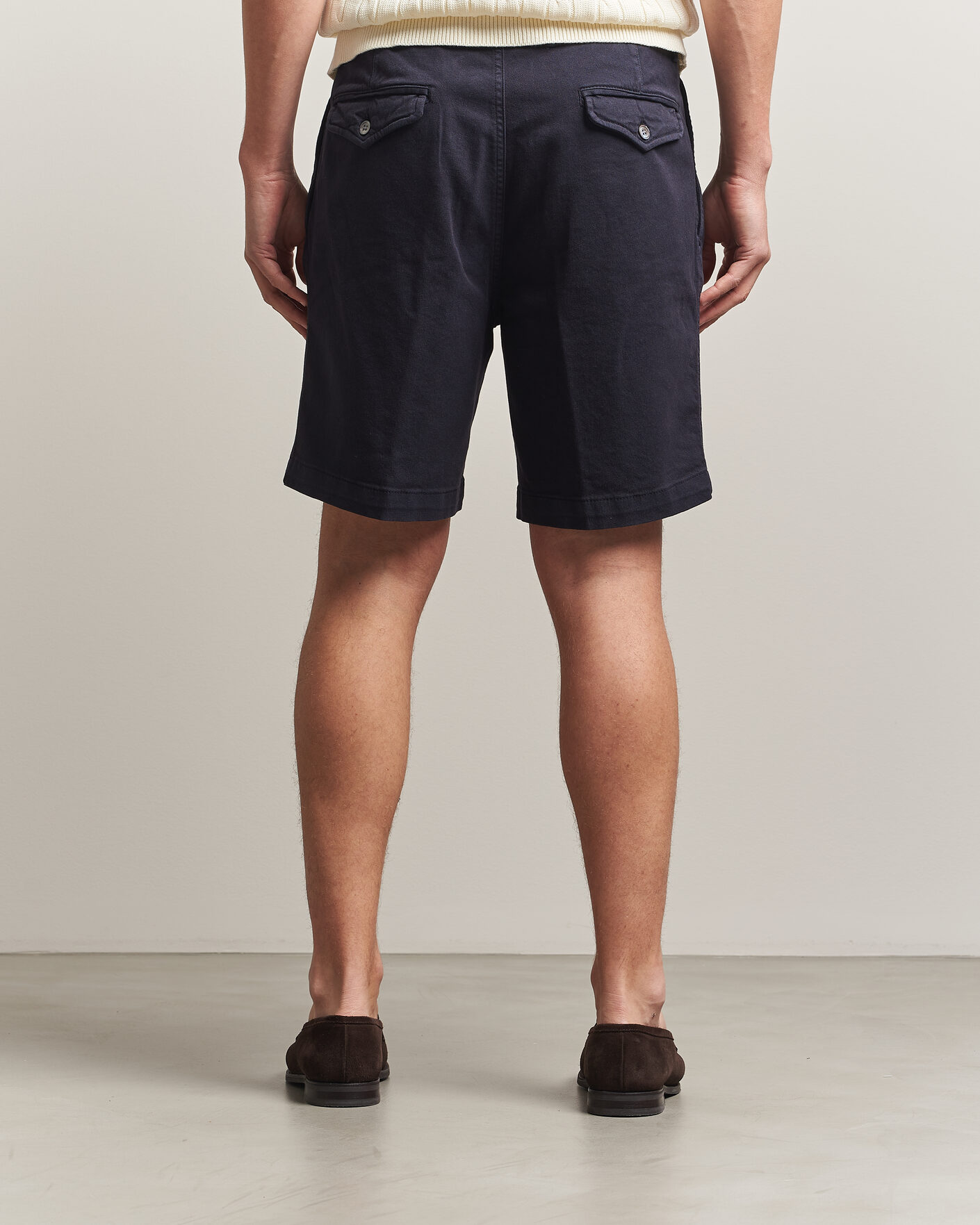 Herren | Shorts | Oscar Jacobson | Tanker Pleat Shorts Navy