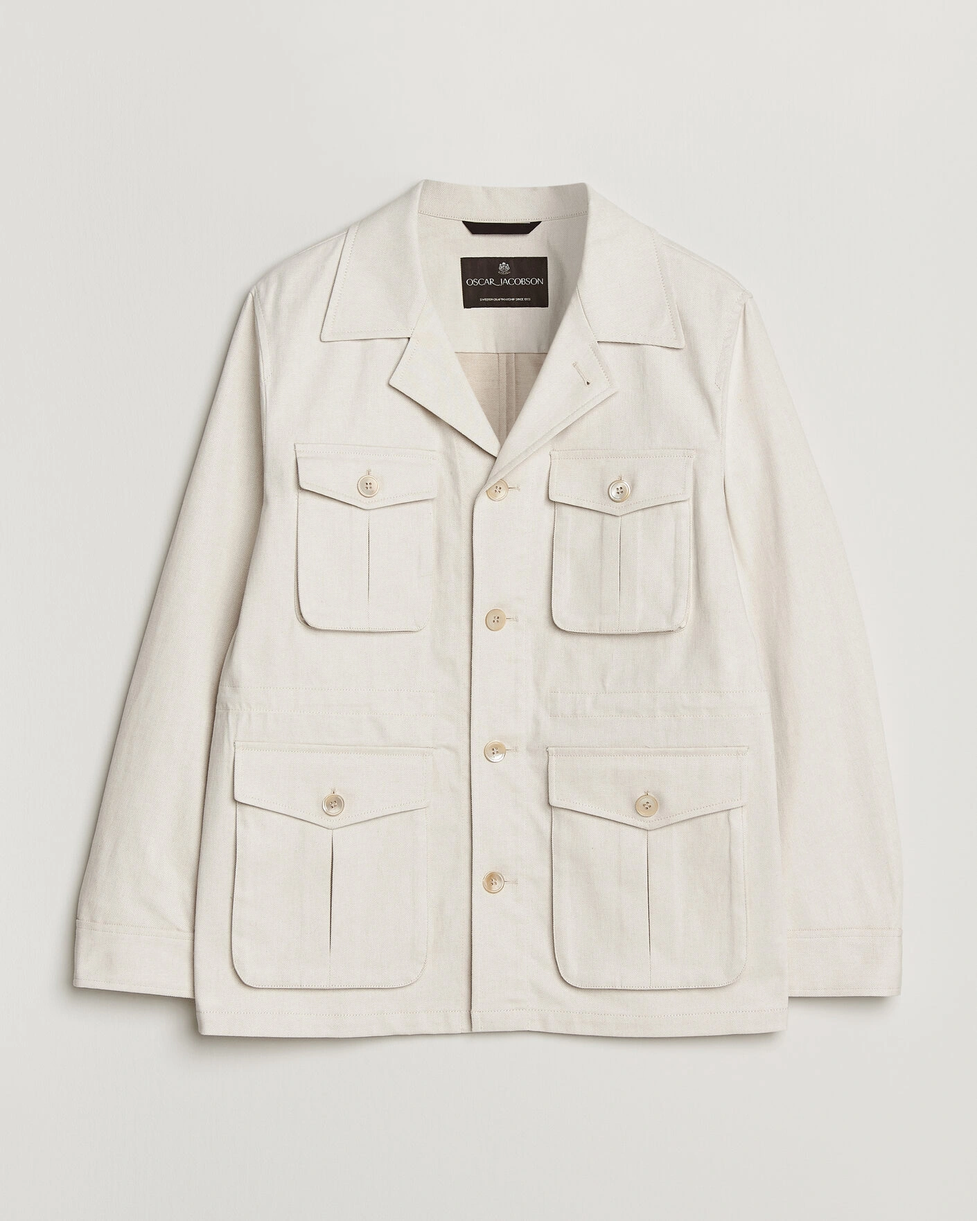 Herren | Jacken | Oscar Jacobson | Sirolo Shirt Jacket Off White