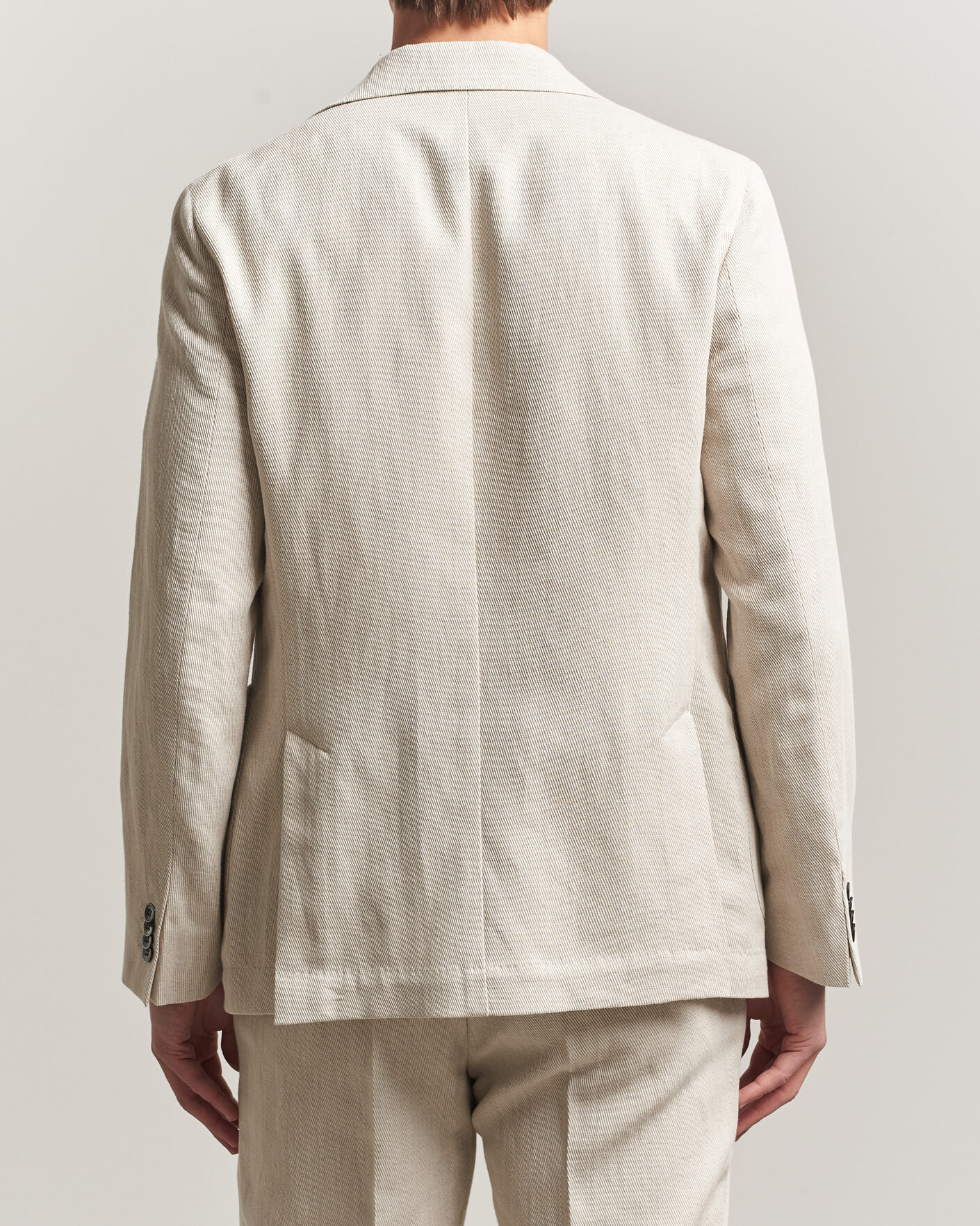 Herren | Sakkos | Oscar Jacobson | Ferry Patch Cotton/Linen Blazer Off White