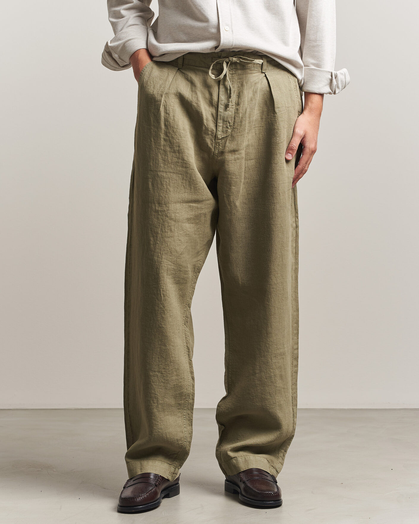Herren | Hosen | Polo Ralph Lauren | Easy Fit Pleated Trousers Sage Green