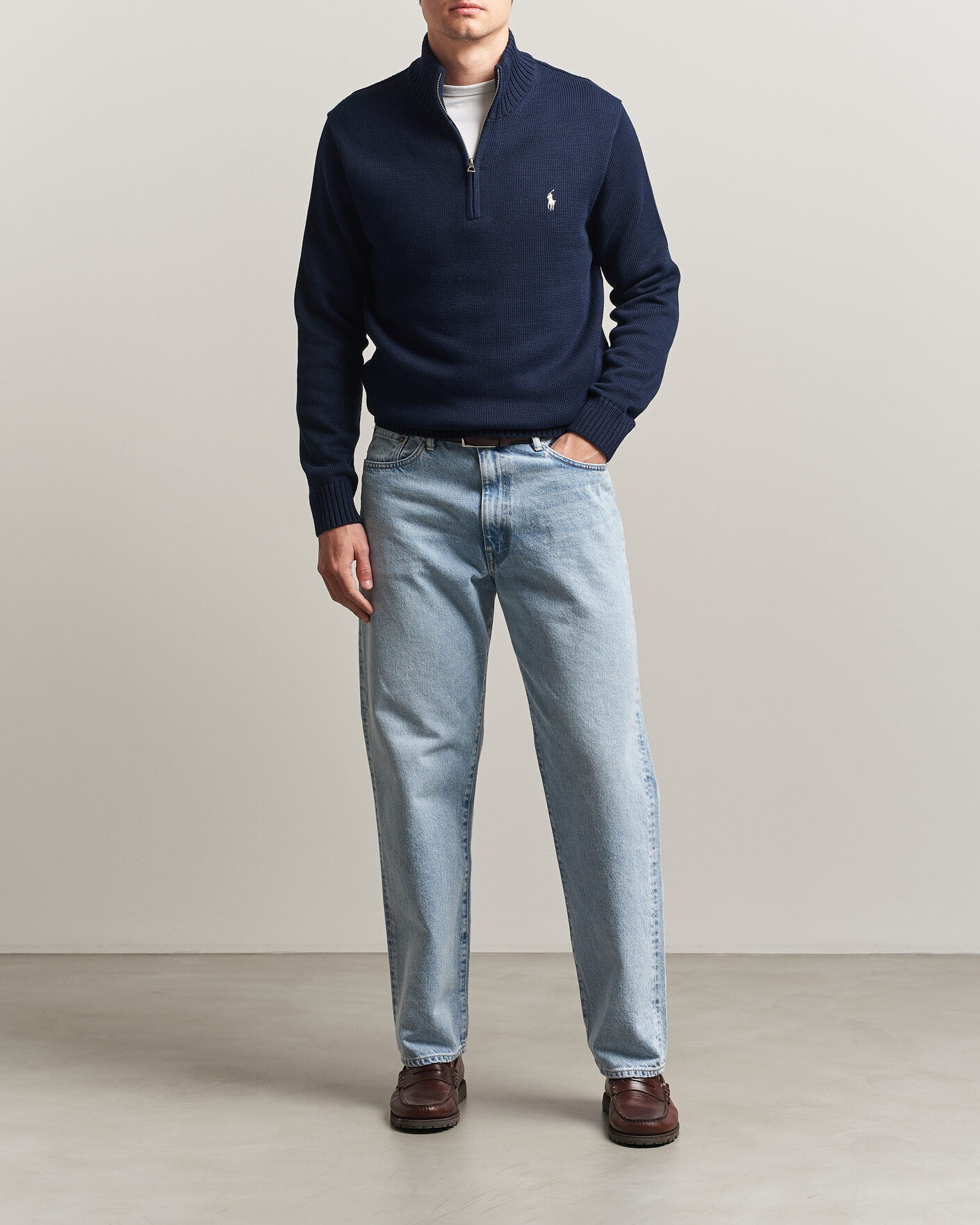 Herren | Pullover | Polo Ralph Lauren | Cotton Pullover Half Zip Hunter Navy