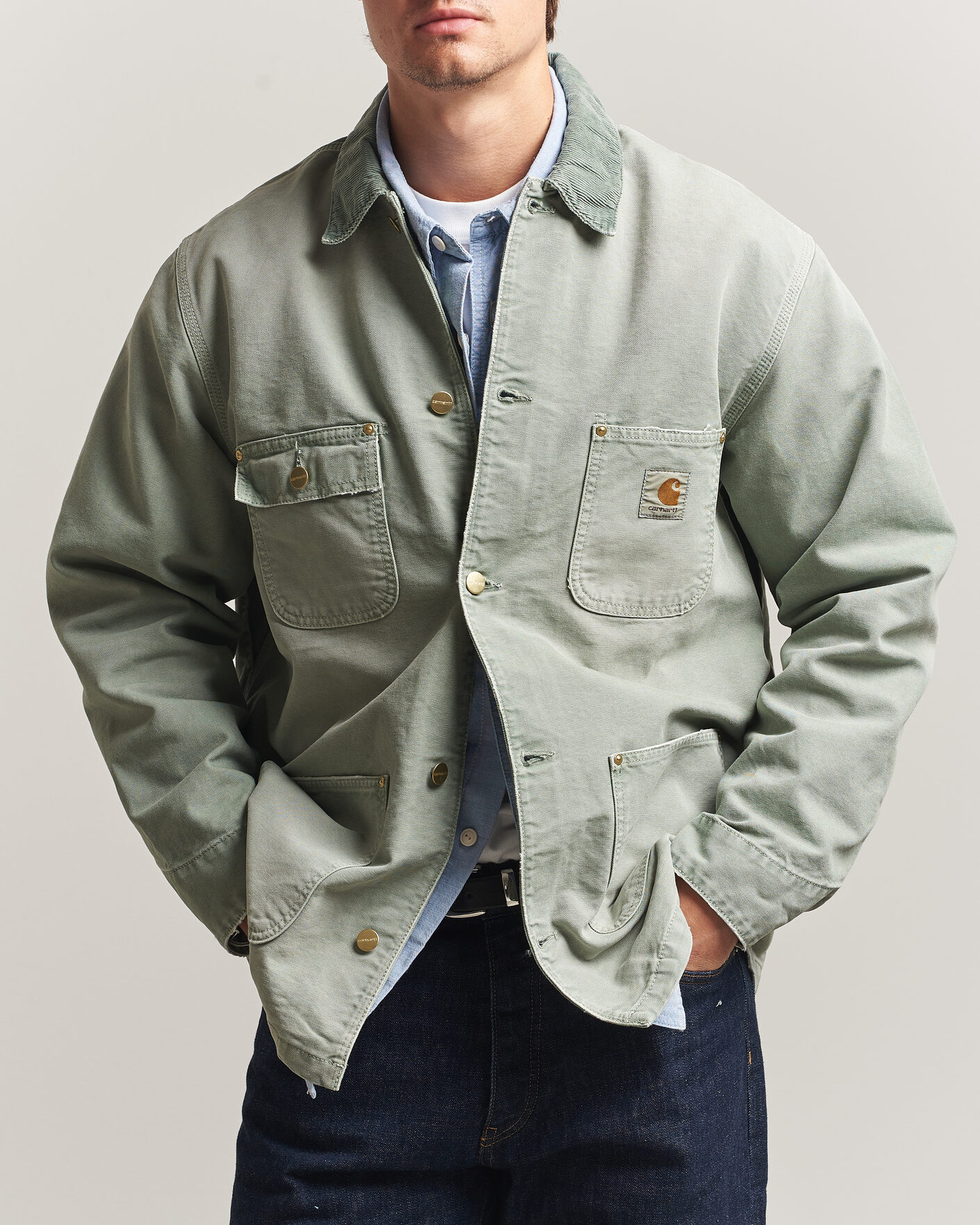 Herren | Jacken | Carhartt WIP | OG Dearborn Canvas Chore Coat Shady Green