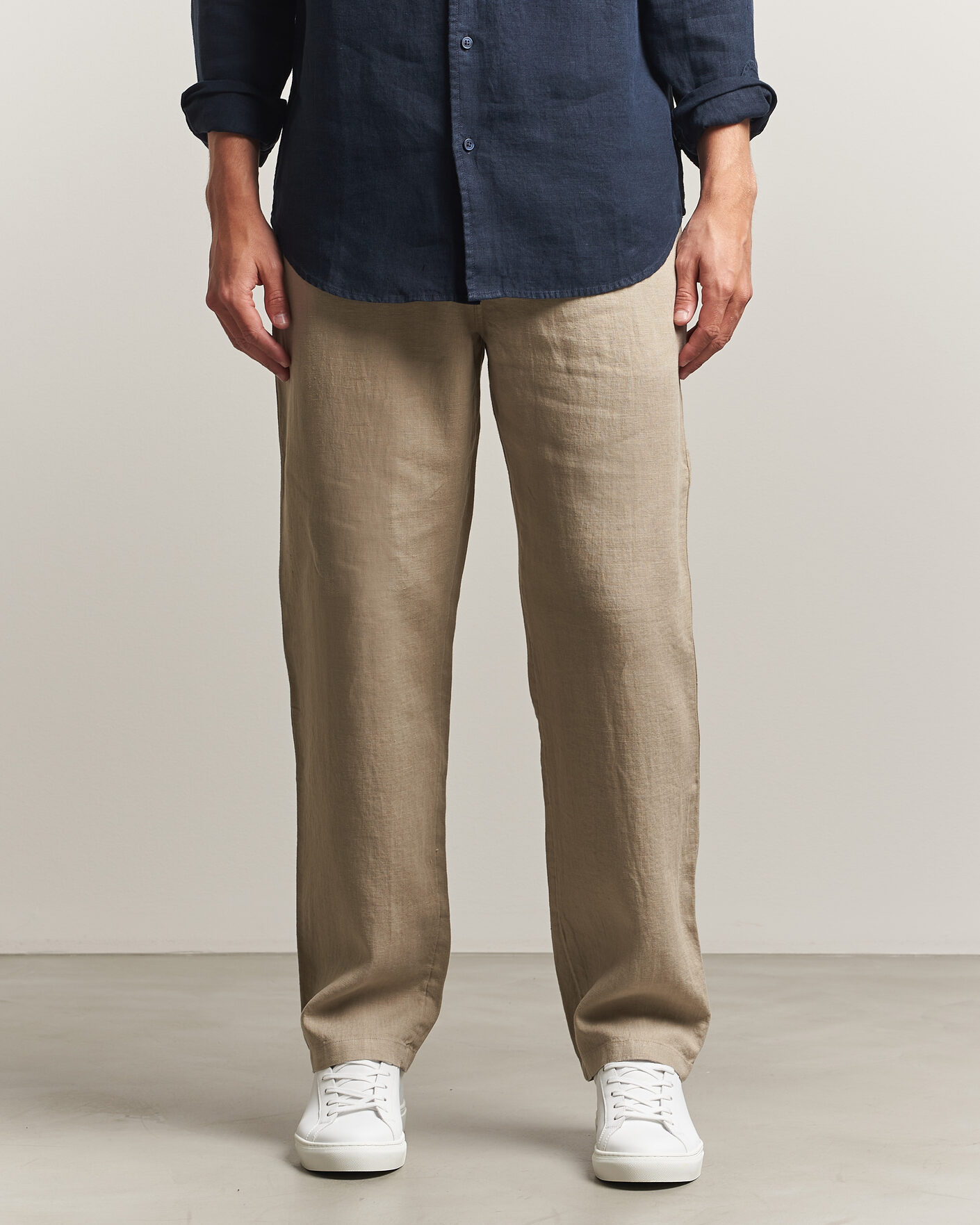 Herren | Hosen | Samsøe Samsøe | Jabari Linen Drawstring Trousers Aluminum