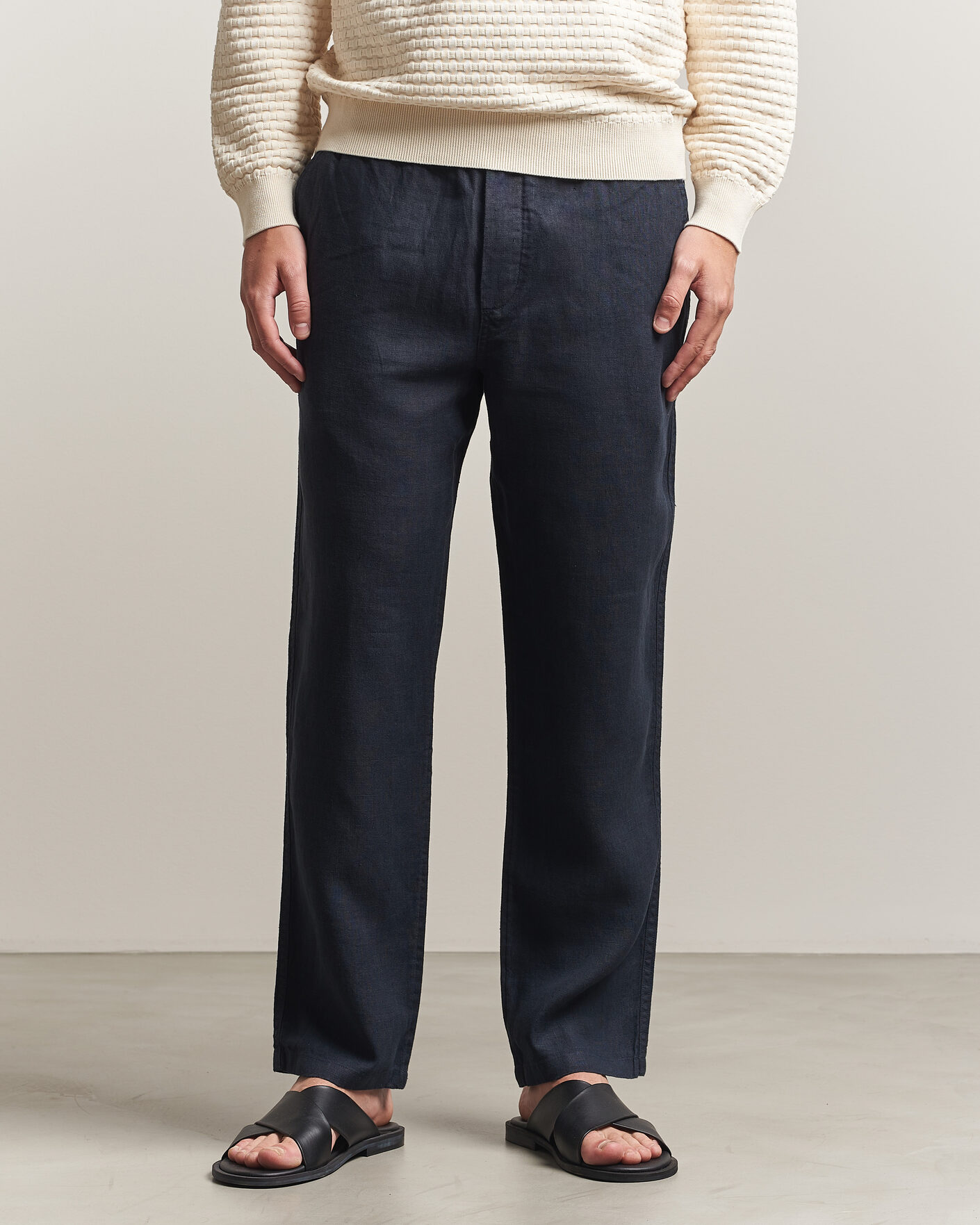 Herren | Hosen | Samsøe Samsøe | Jabari Linen Drawstring Trousers Salute Navy