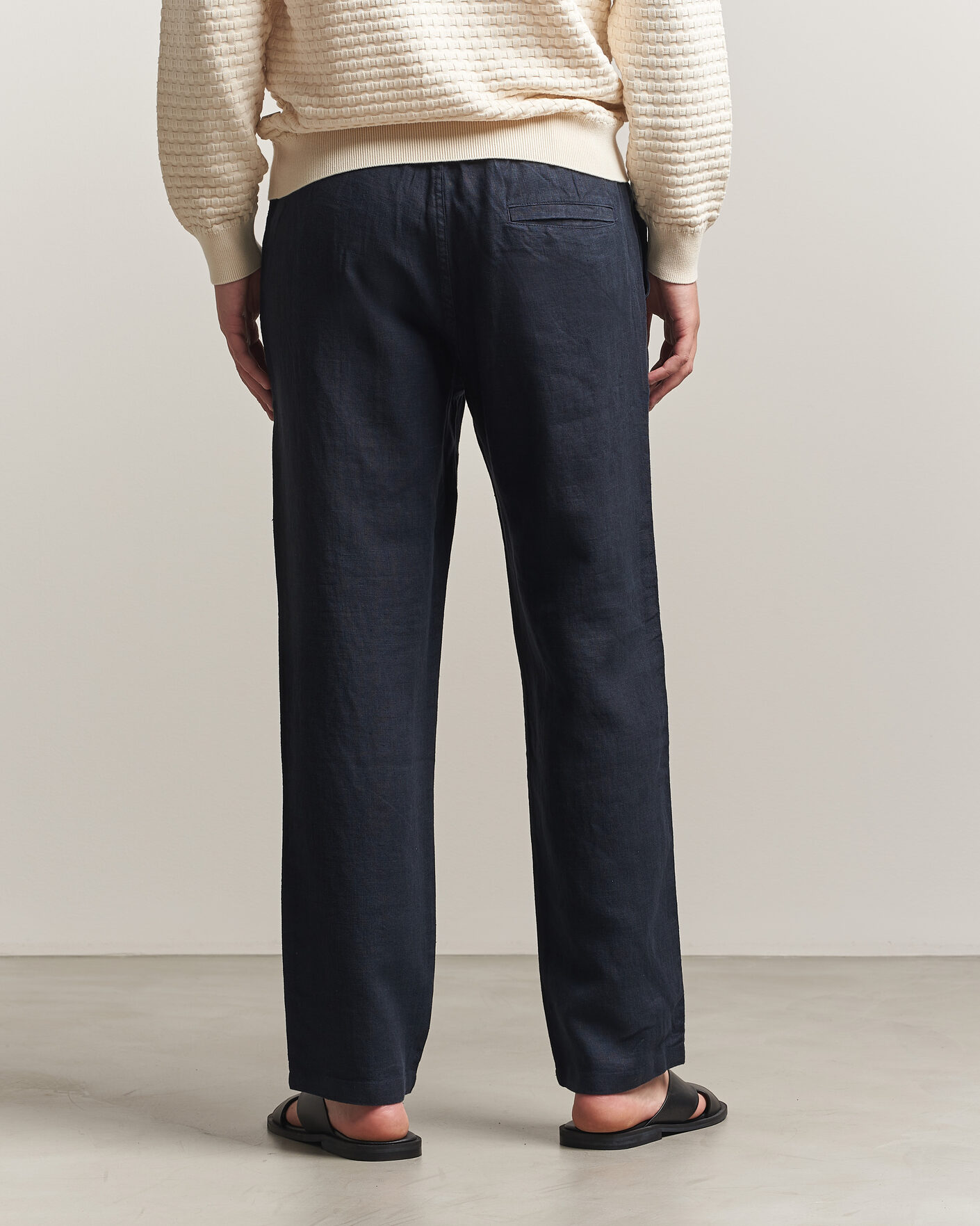 Herren | Hosen | Samsøe Samsøe | Jabari Linen Drawstring Trousers Salute Navy
