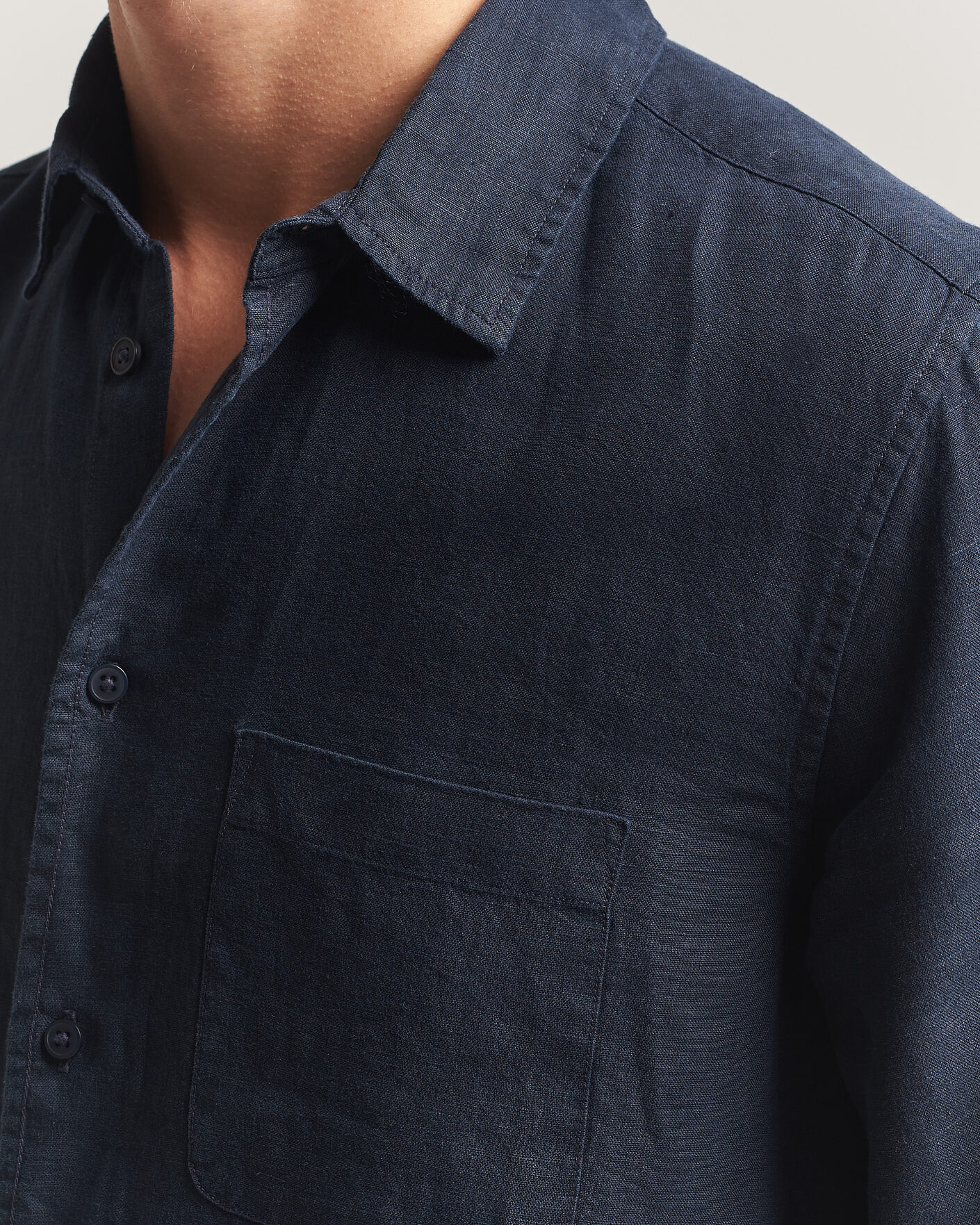 Herren | Hemden | Samsøe Samsøe | Liam Linen Shirt Salute Navy