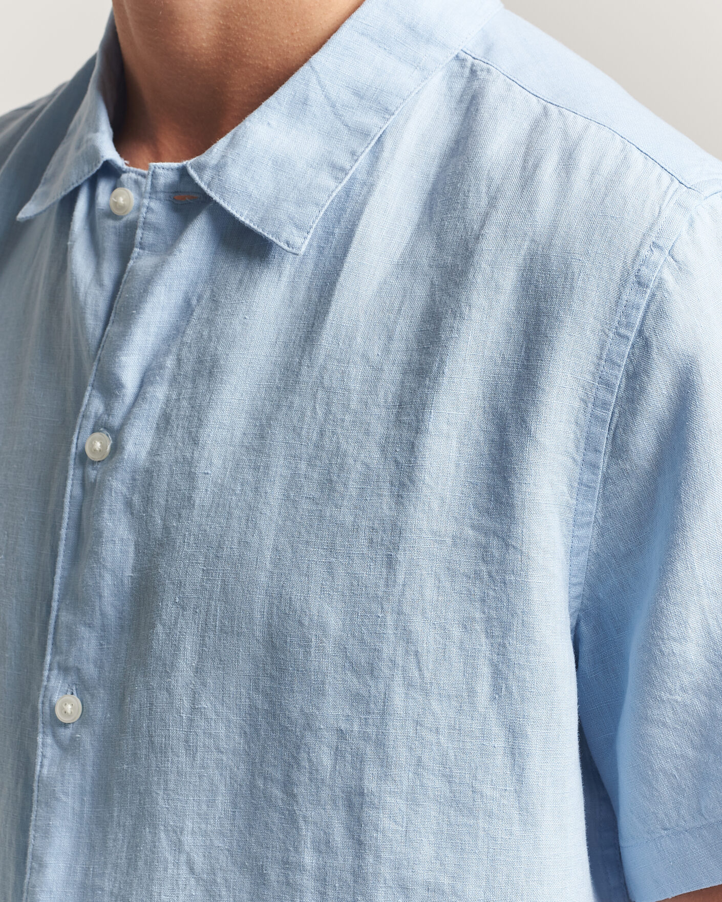 Herren | Hemden | Samsøe Samsøe | Avan Linen Short Sleeve Shirt Windsurfer