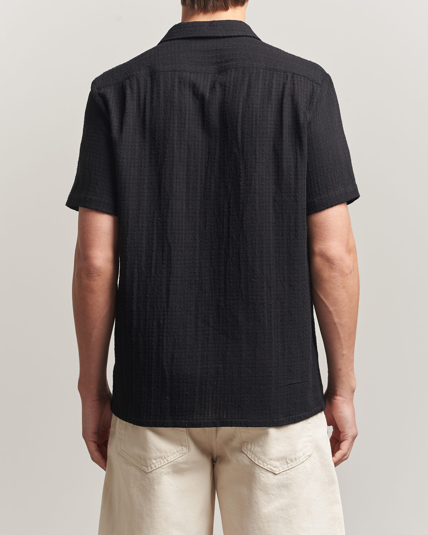 Herren | Hemden | Samsøe Samsøe | Avan Structured Short Sleeve Shirt Black