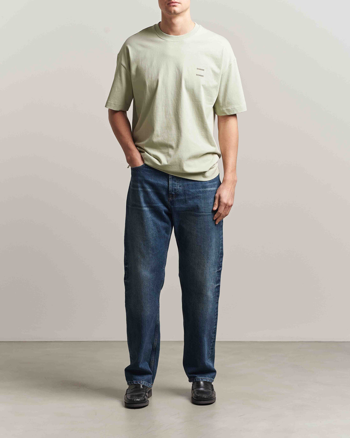 Herren | T-Shirts | Samsøe Samsøe | Joel Organic Cotton T-Shirt Desert Sage