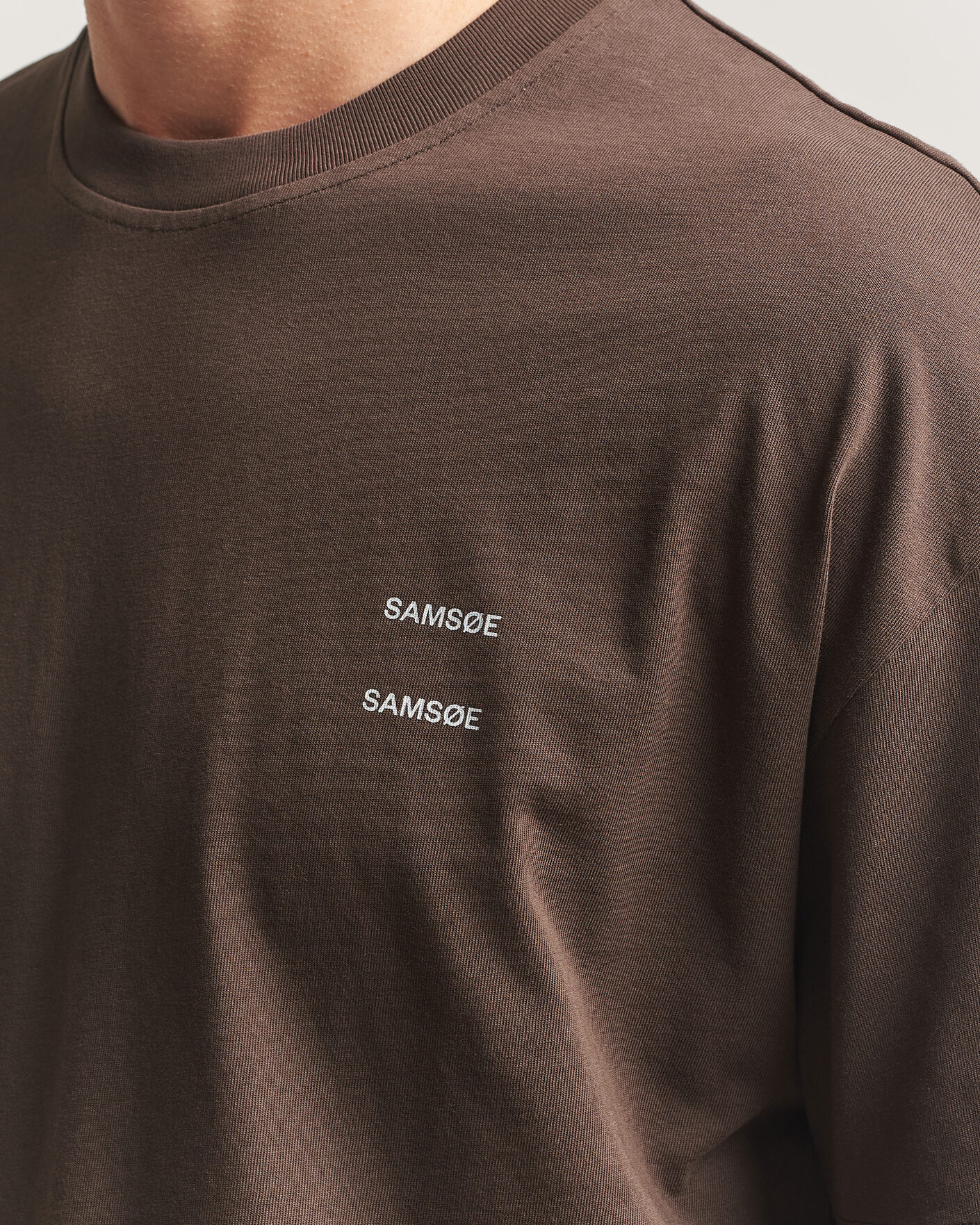 Herren | T-Shirts | Samsøe Samsøe | Joel Organic Cotton T-Shirt Turkish Coffee