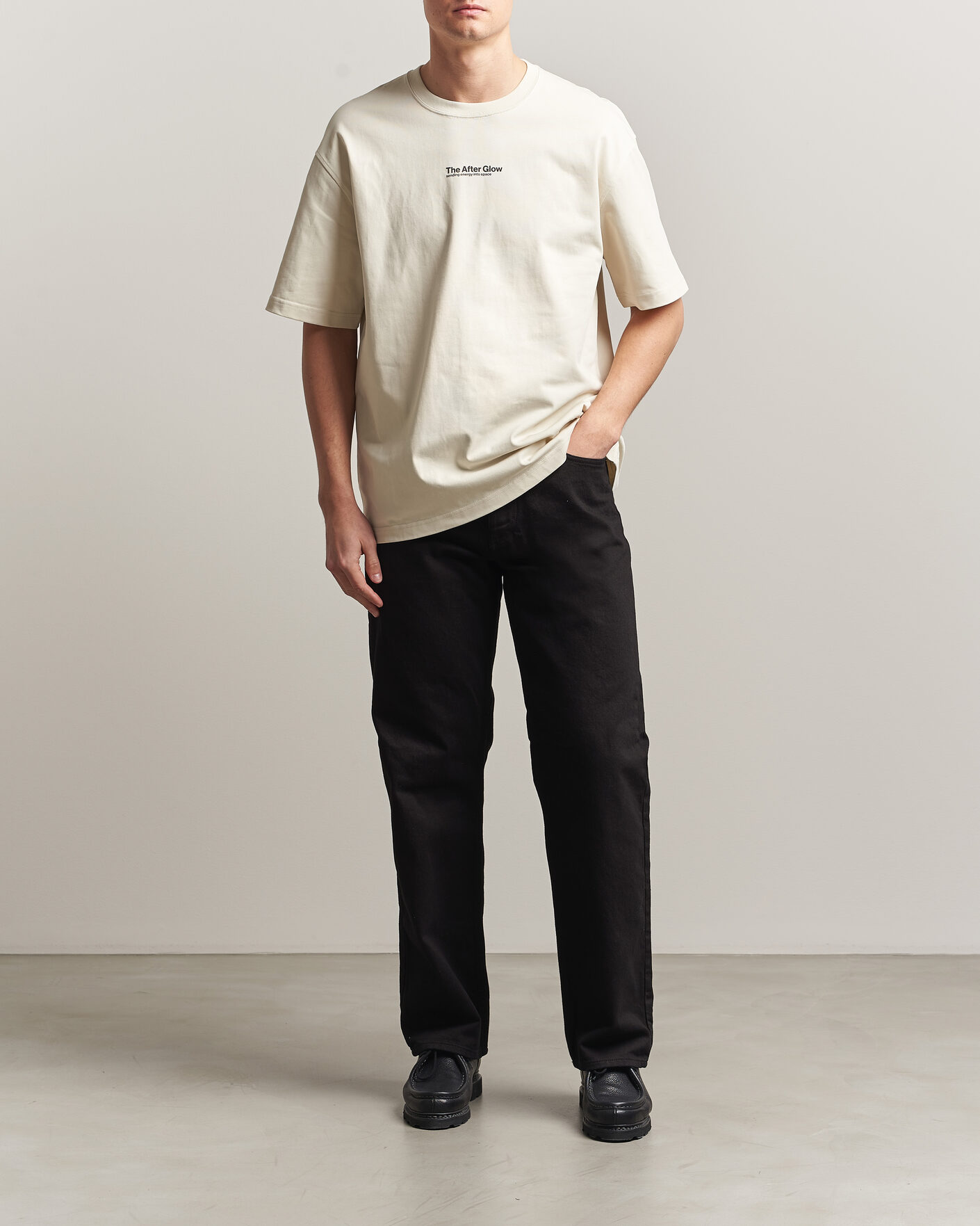Herren | T-Shirts | Samsøe Samsøe | Uni Printed T-shirt Beige