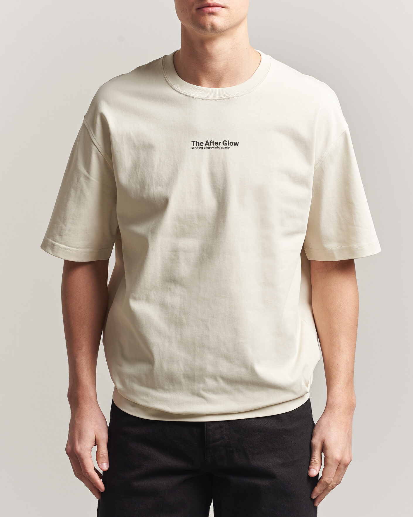 Herren | T-Shirts | Samsøe Samsøe | Uni Printed T-shirt Beige