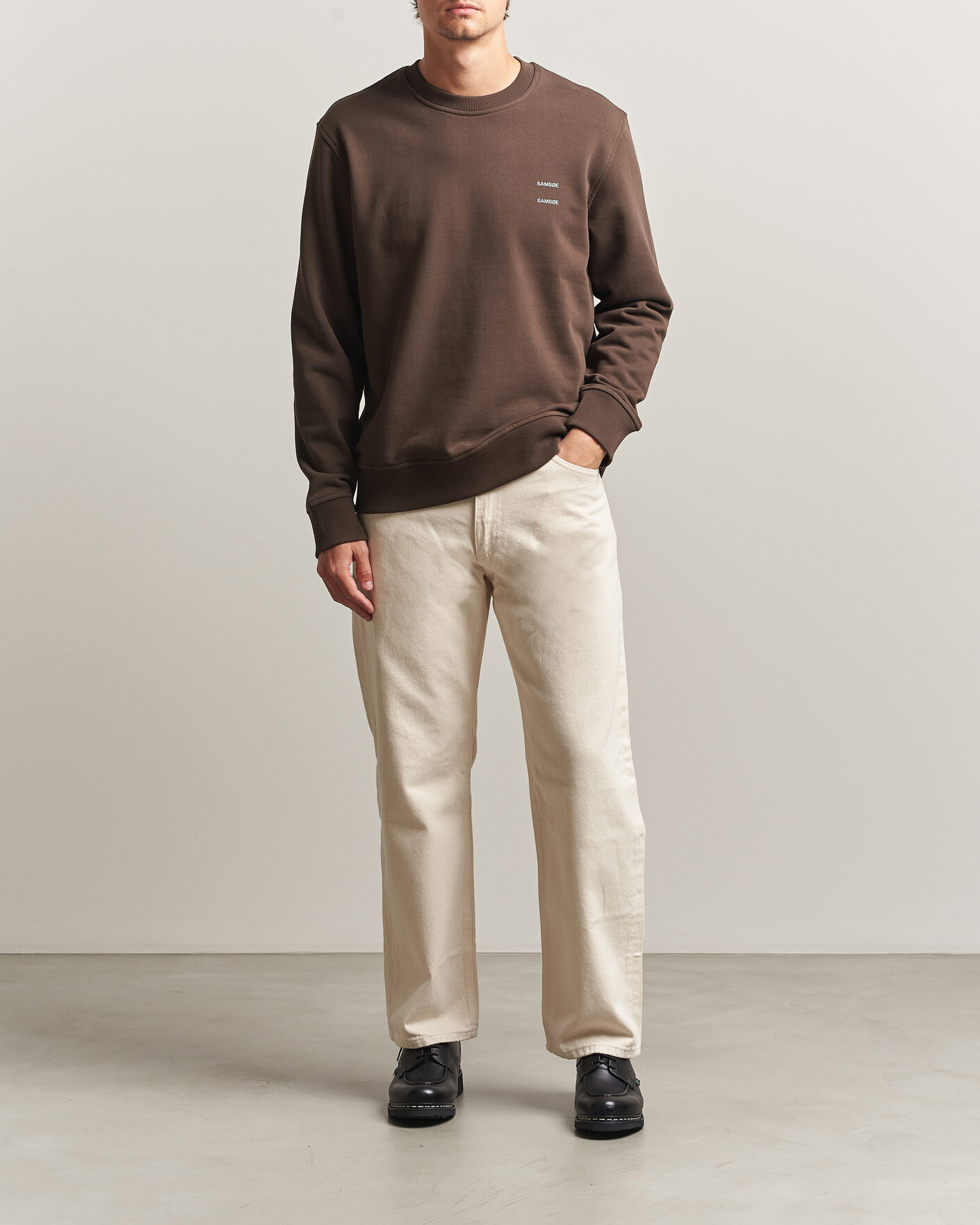 Herren | Pullover | Samsøe Samsøe | Joel Organic Cotton Sweatshirt Turkish Coffee