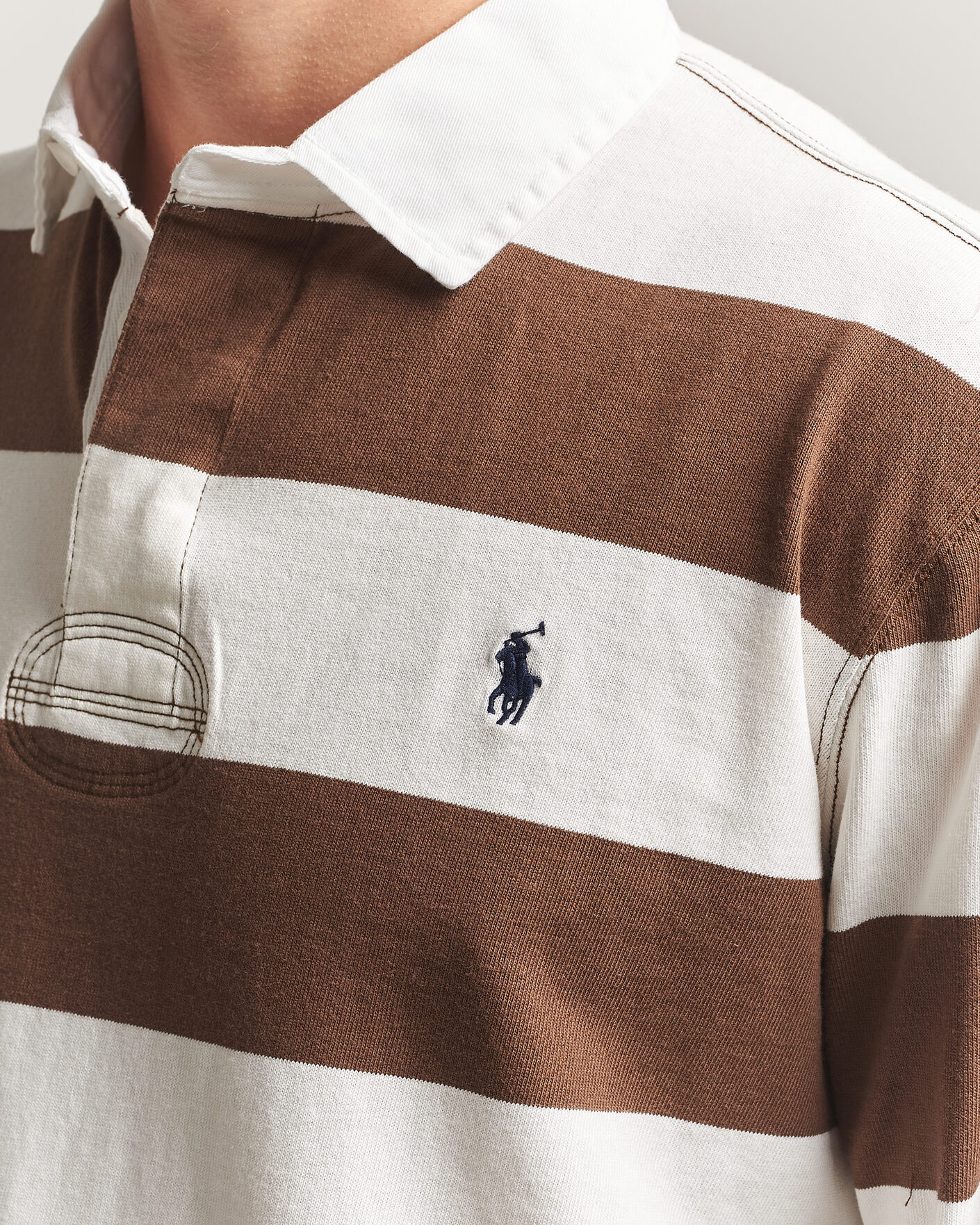 Herren | Pullover | Polo Ralph Lauren | Block Striped Rugby Pale Russet/Trophy Cream