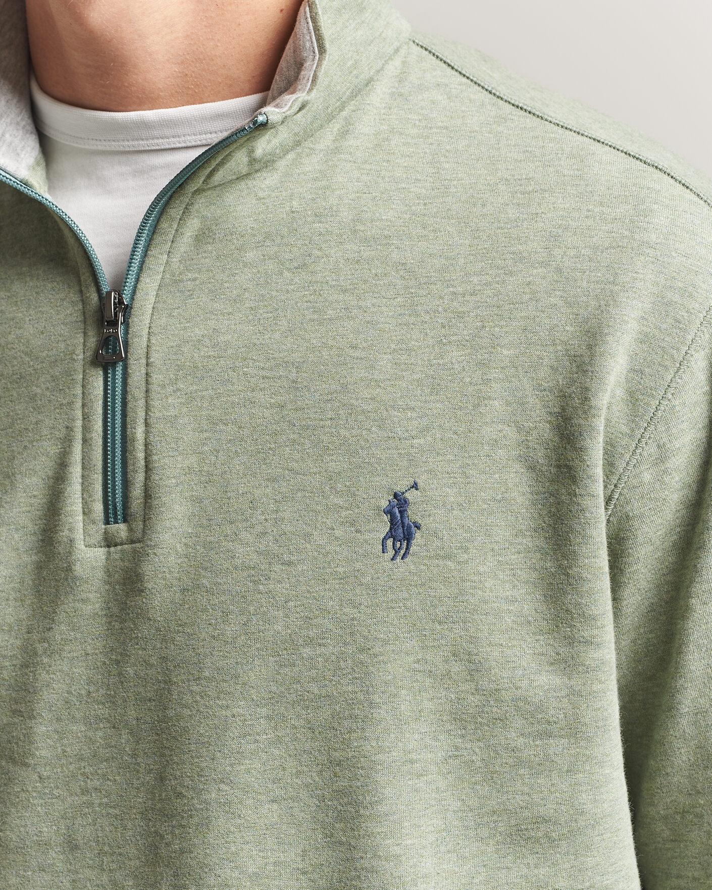 Herren | Pullover | Polo Ralph Lauren | Double Knit Half Zip Greenery Heather