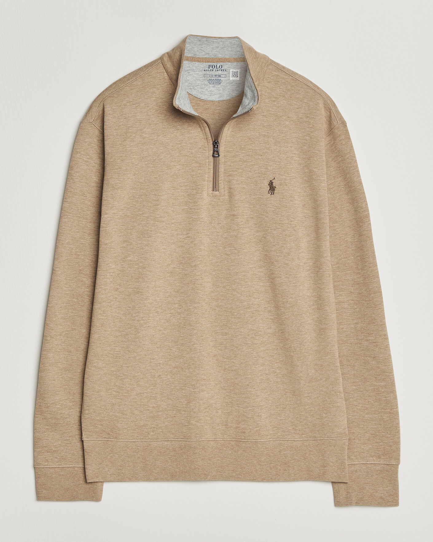 Herren | Pullover | Polo Ralph Lauren | Double Knit Half Zip Warm Brown