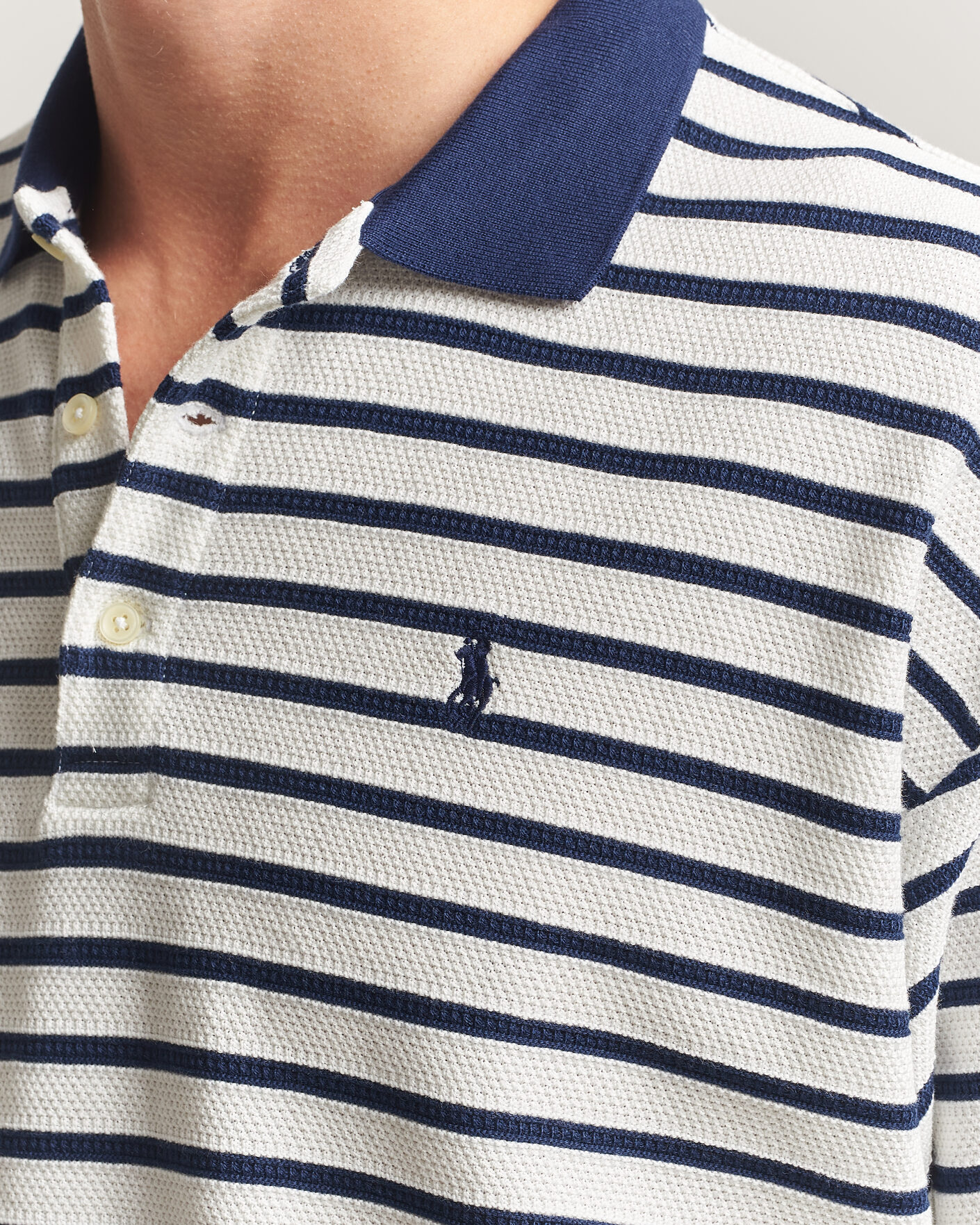 Herren | Poloshirts | Polo Ralph Lauren | Jacquard Interlock Striped Polo Nevis/Newport Navy