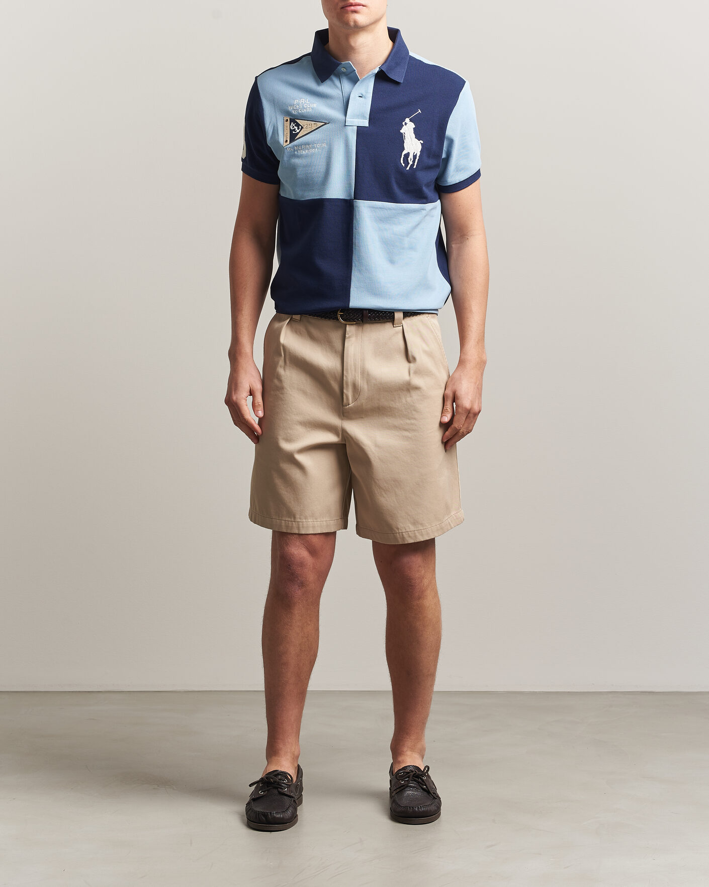 Herren | Poloshirts | Polo Ralph Lauren | Custom Slim Rugby Block Polo NPT Navy/Powder Blue