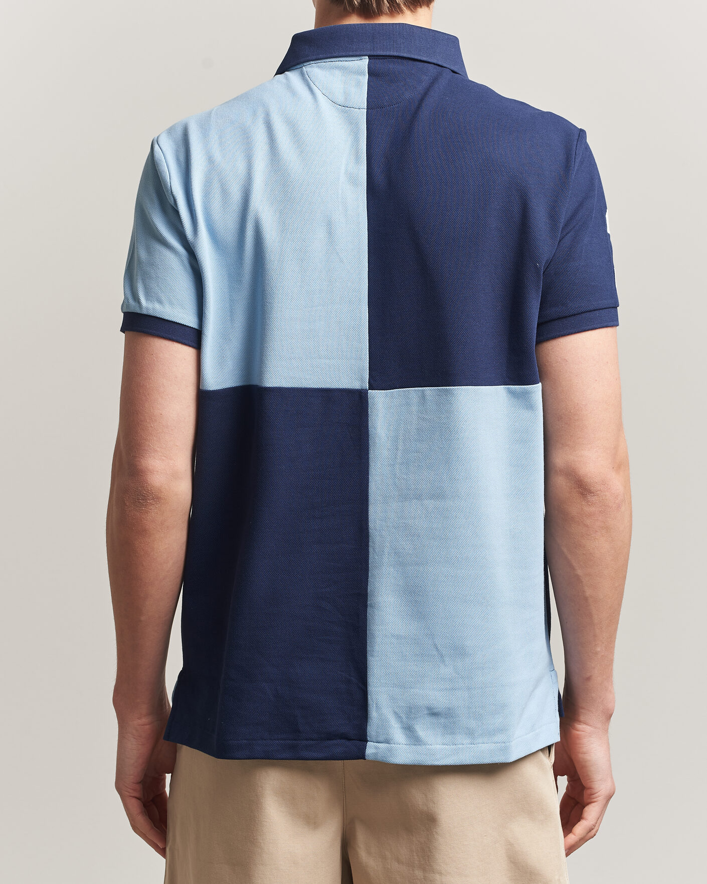 Herren | Poloshirts | Polo Ralph Lauren | Custom Slim Rugby Block Polo NPT Navy/Powder Blue