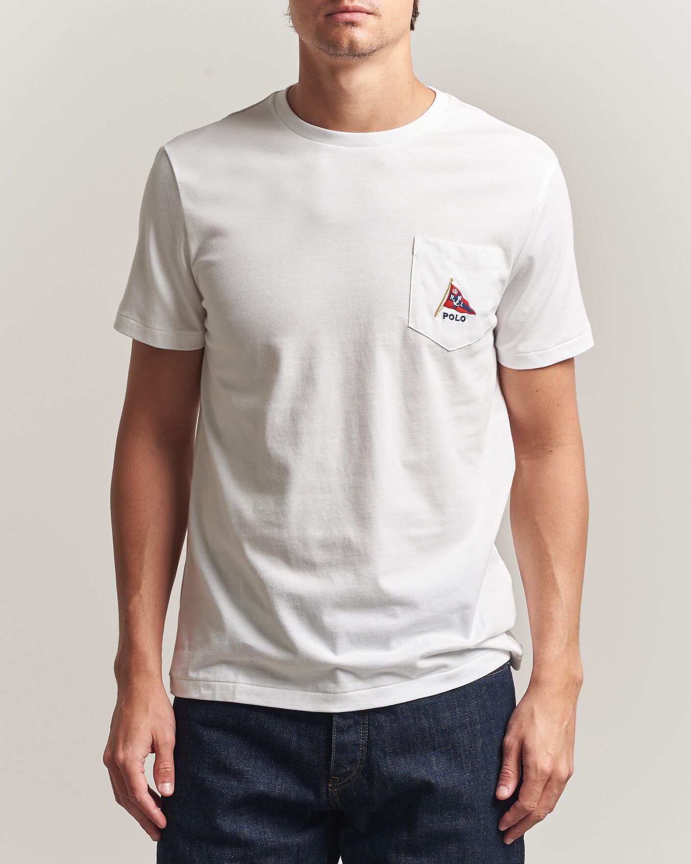 Herren | T-Shirts | Polo Ralph Lauren | Backprint Pocket Tee Newport Bear/White