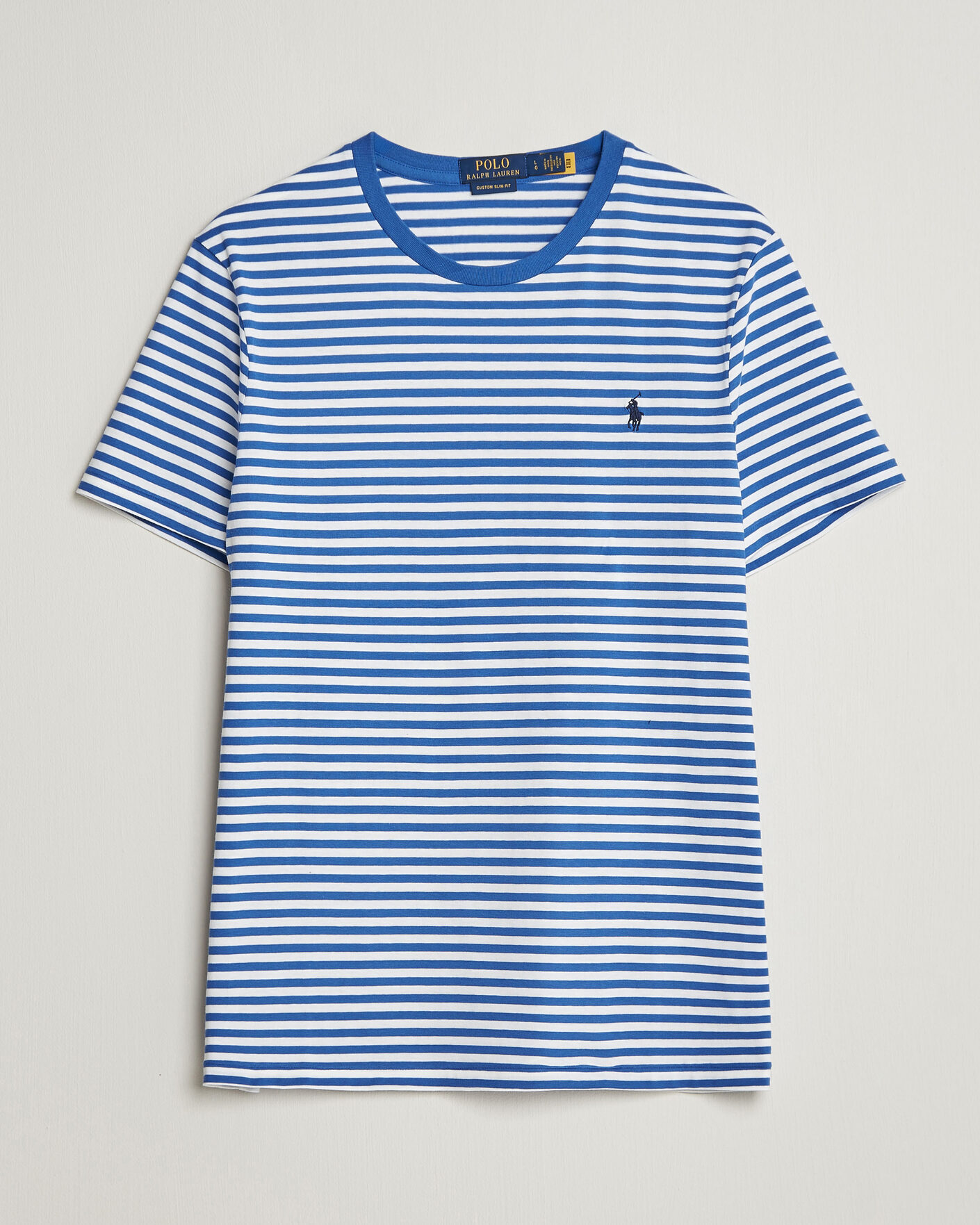Herren | T-Shirts | Polo Ralph Lauren | Crew Neck Striped T-shirt New Iris Blue/White