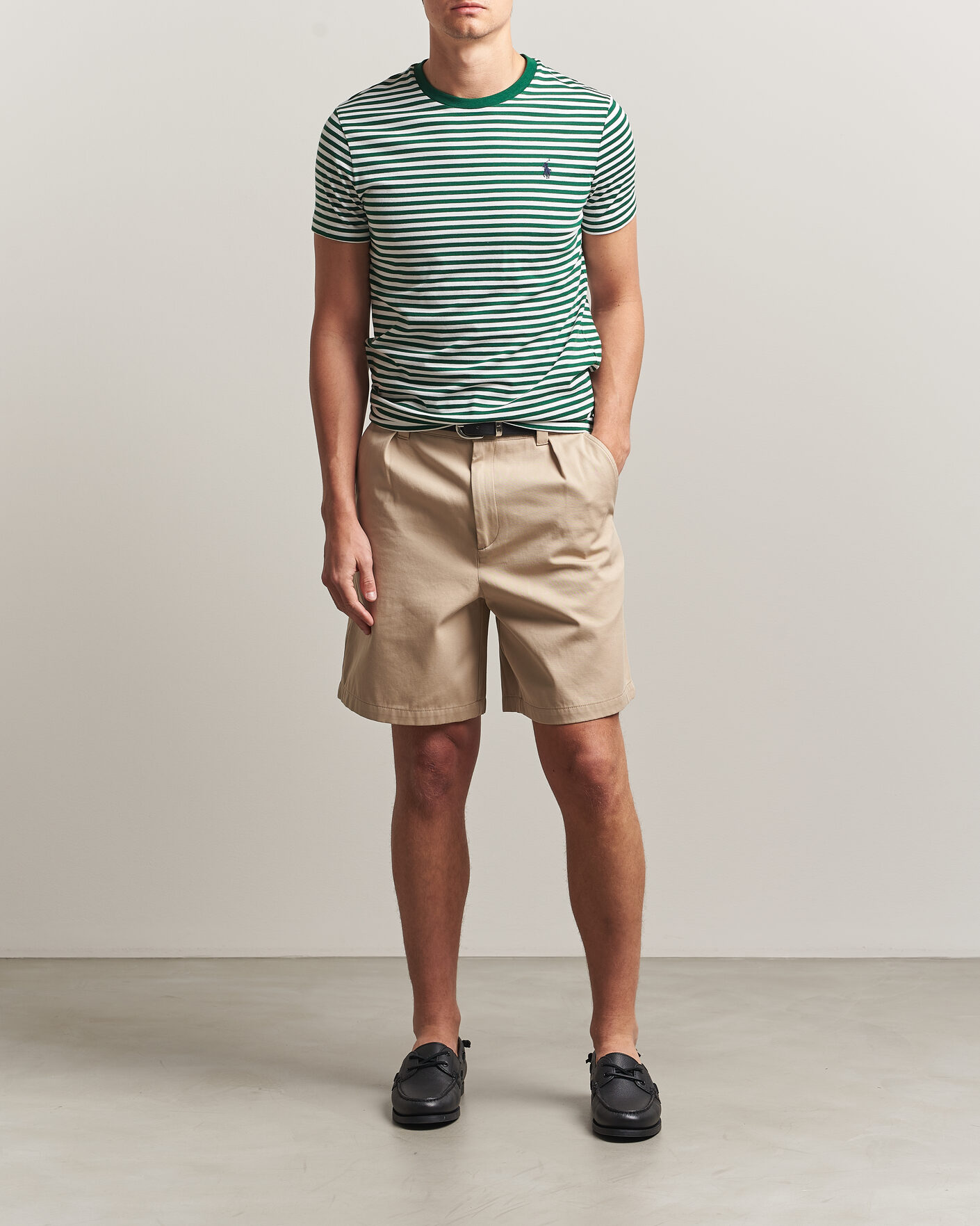 Herren | T-Shirts | Polo Ralph Lauren | Crew Neck Striped T-shirt New Forest/White