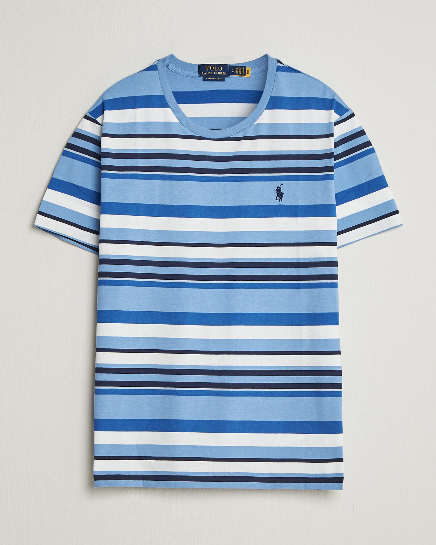 Herren | T-Shirts | Polo Ralph Lauren | Crew Neck Striped T-shirt Bristol Blue Multi