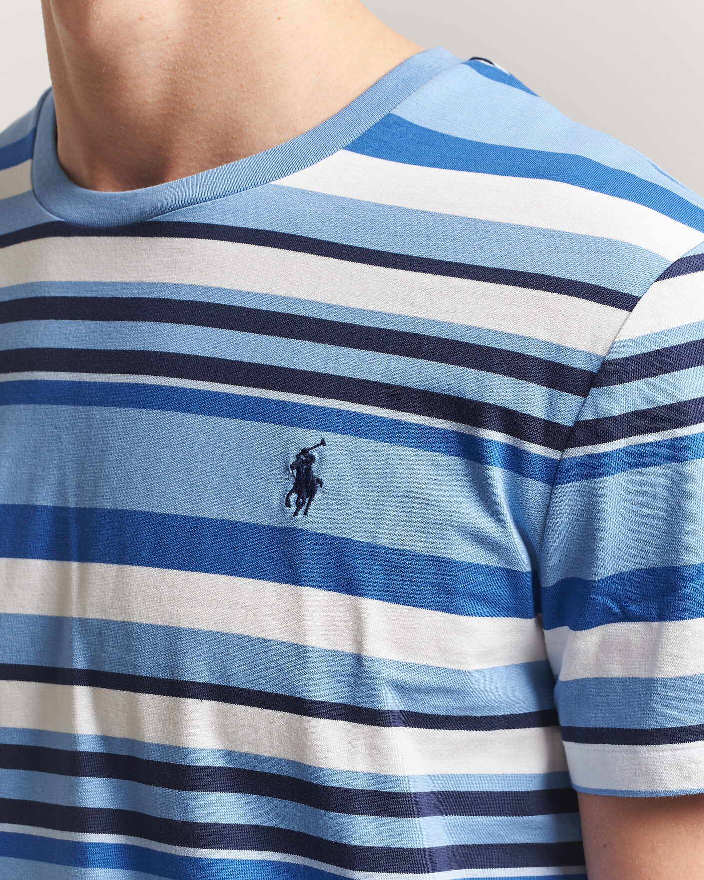Herren | T-Shirts | Polo Ralph Lauren | Crew Neck Striped T-shirt Bristol Blue Multi
