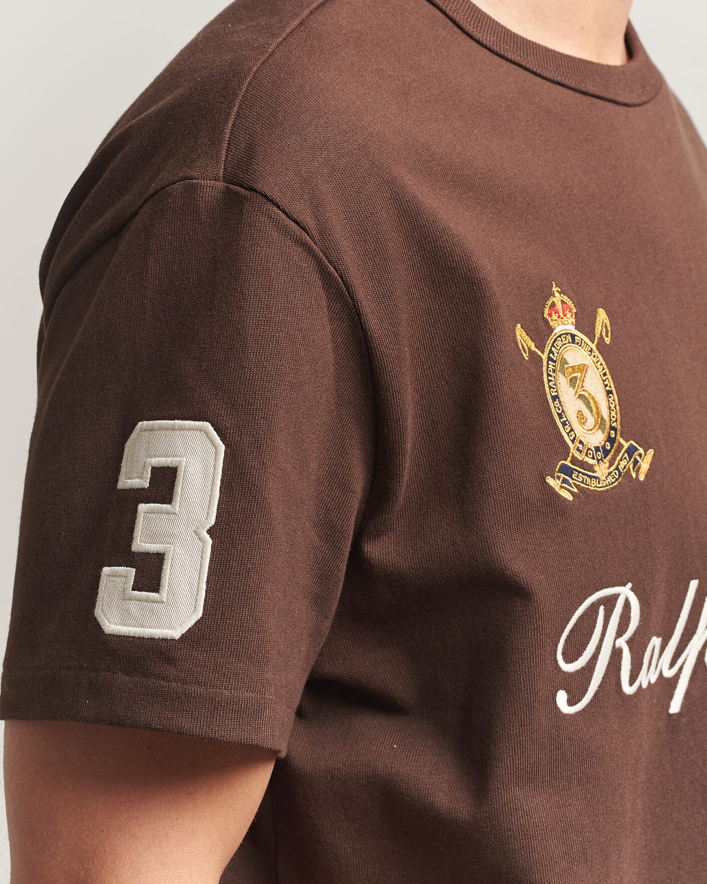 Herren | T-Shirts | Polo Ralph Lauren | Classic Fit Team T-shirt Nutmeg Brown