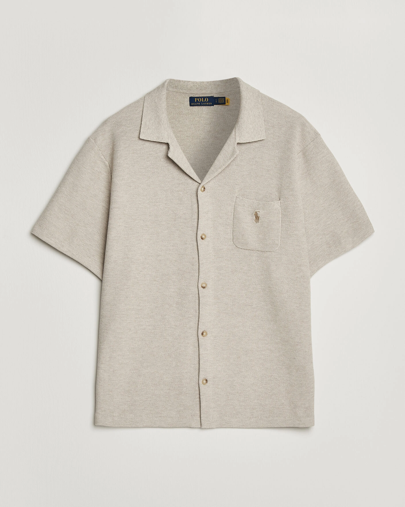 Herren | Hemden | Polo Ralph Lauren | Textured Camp Collar Cardigan Light Walnut Brown