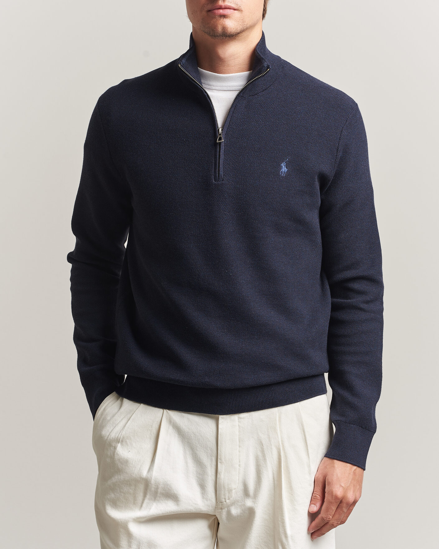 Herren | Pullover | Polo Ralph Lauren | Textued Half-Zip Navy Heather