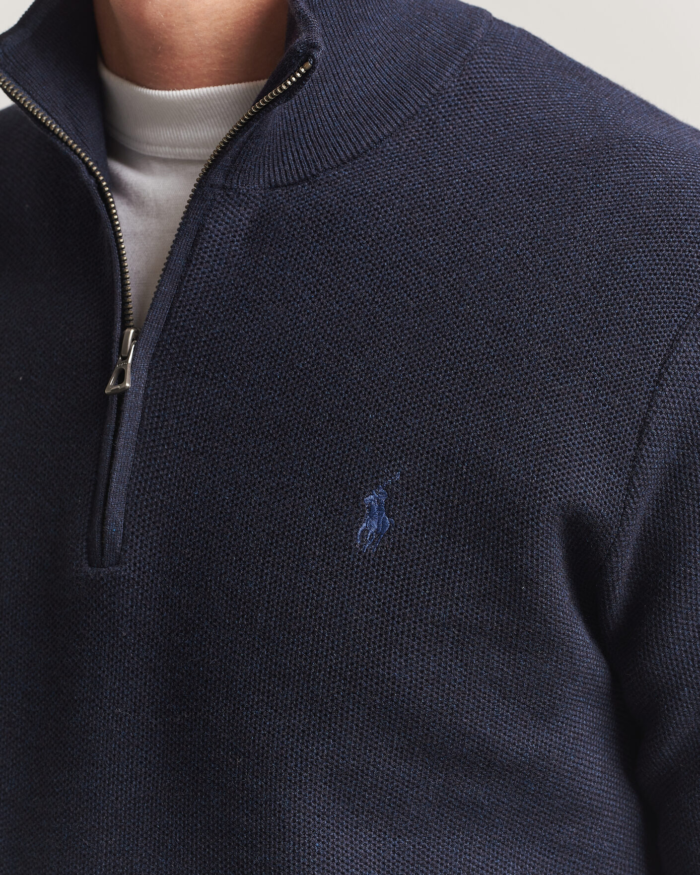 Herren | Pullover | Polo Ralph Lauren | Textued Half-Zip Navy Heather