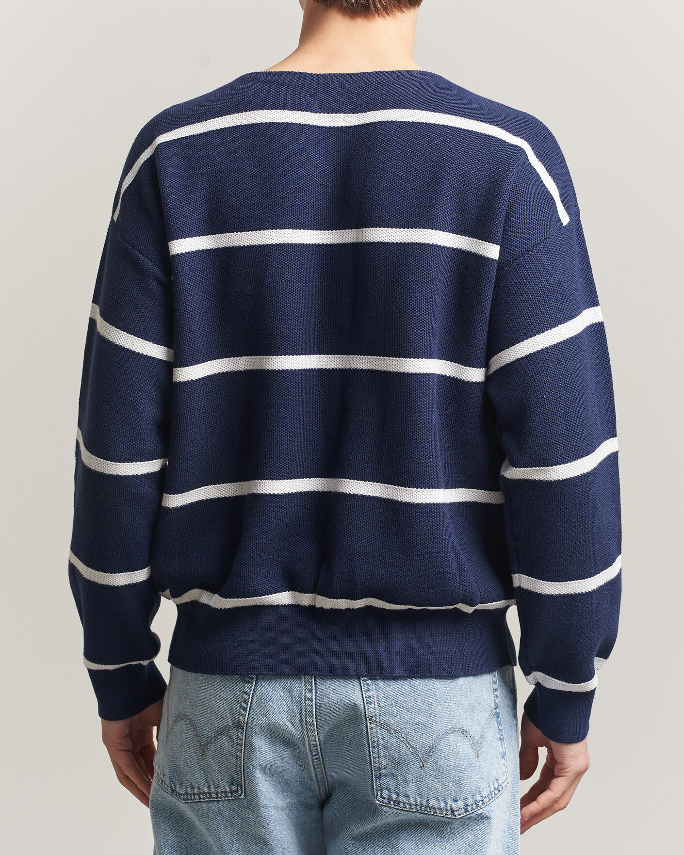 Herren | Pullover | Polo Ralph Lauren | Striped Boat Neck Sweater Navy Combo