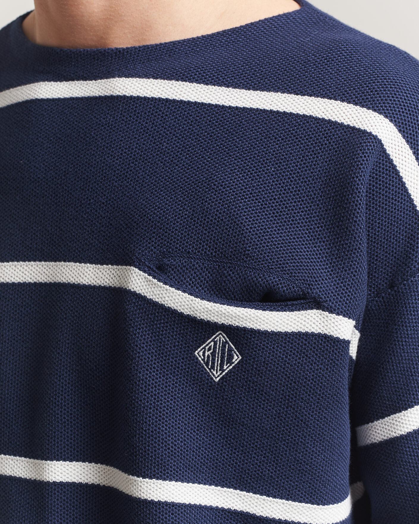 Herren | Pullover | Polo Ralph Lauren | Striped Boat Neck Sweater Navy Combo