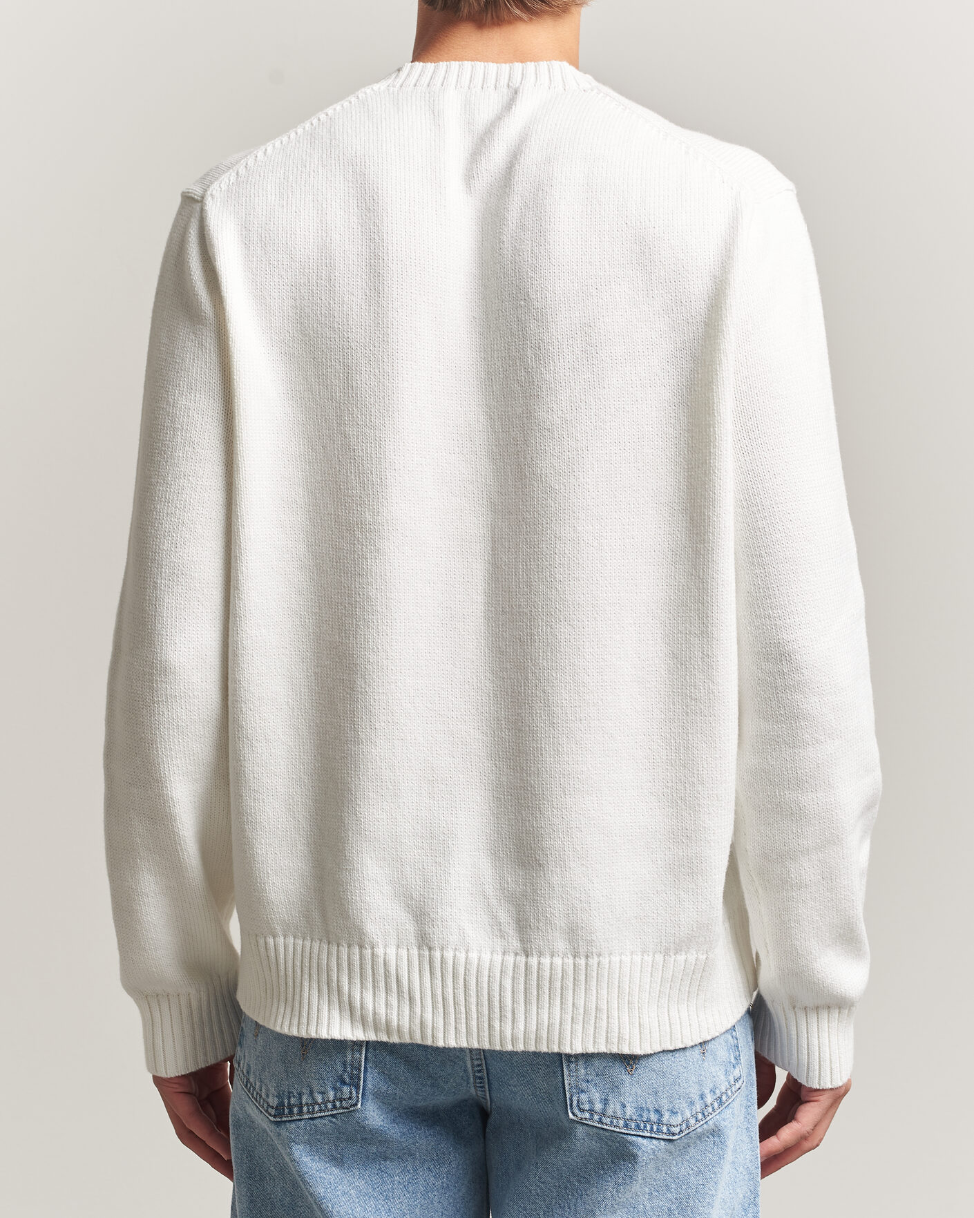 Herren | Pullover | Polo Ralph Lauren | Newport Bear Cotton/Linen Sweater Deckwash White