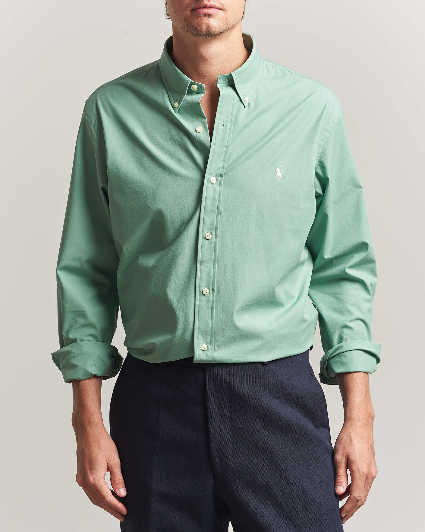 Herren | Hemden | Polo Ralph Lauren | Custom Fit Poplin Shirt Faded Mint