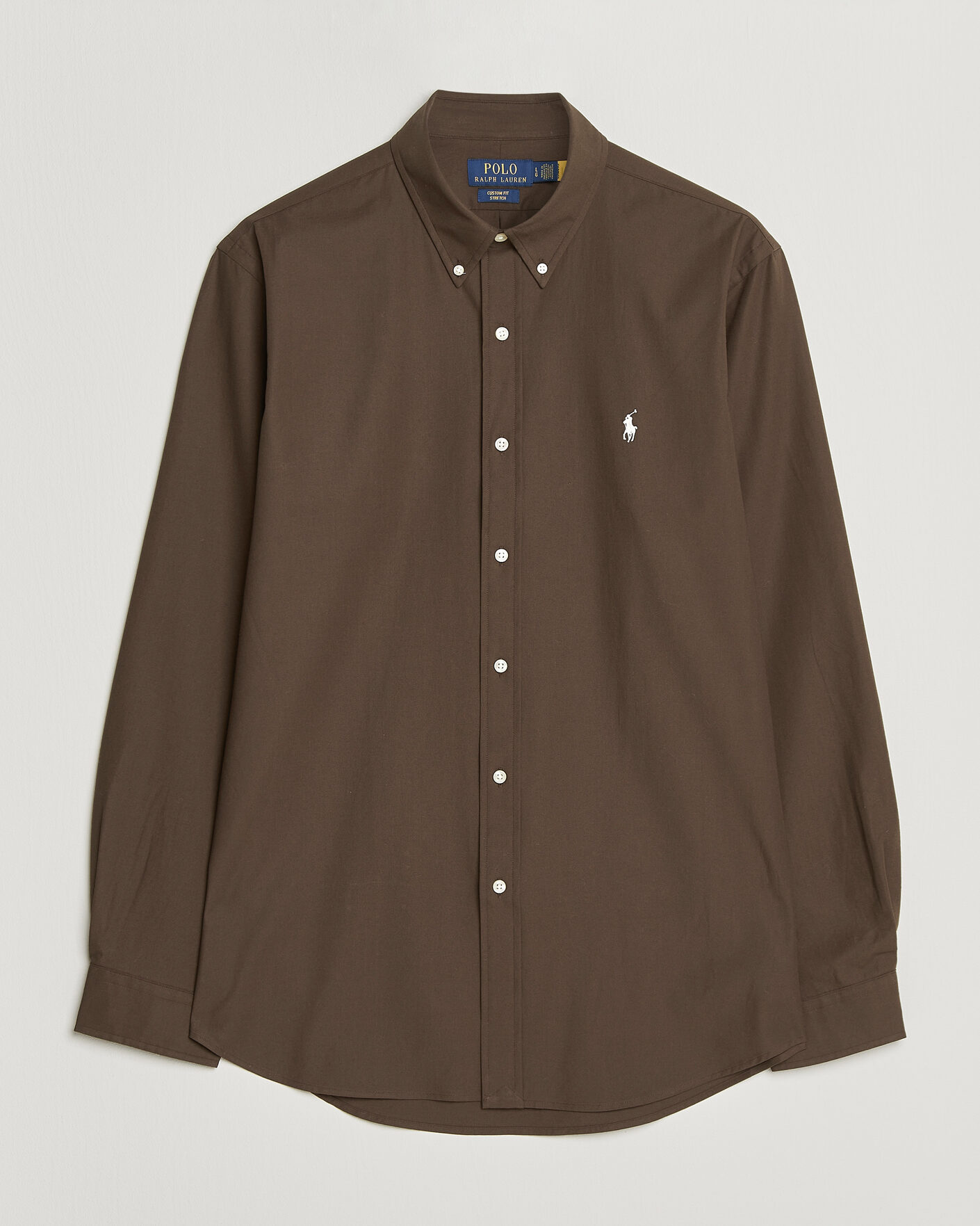 Herren | Hemden | Polo Ralph Lauren | Custom Fit Poplin Shirt Nutmeg Brown