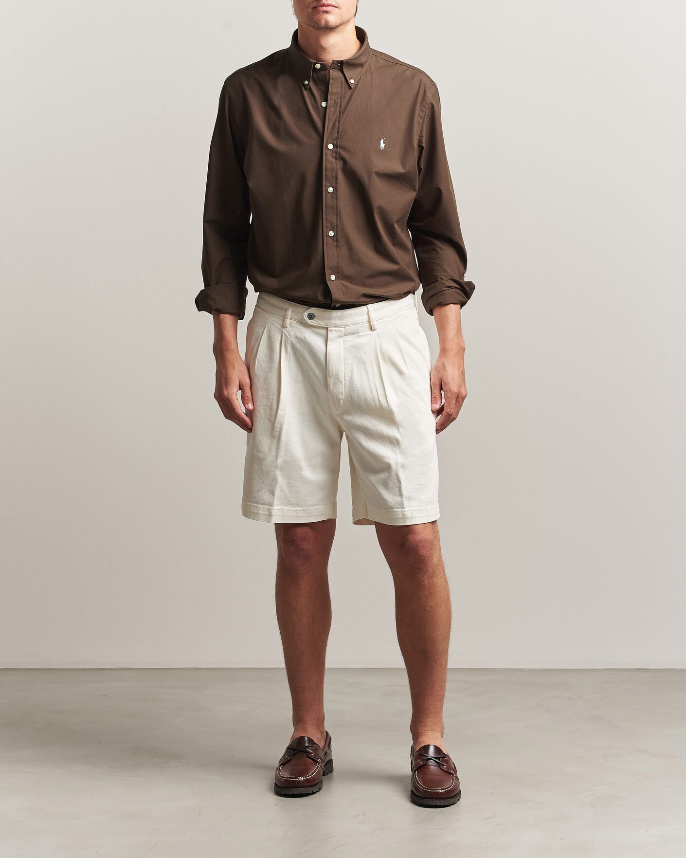 Herren | Hemden | Polo Ralph Lauren | Custom Fit Poplin Shirt Nutmeg Brown